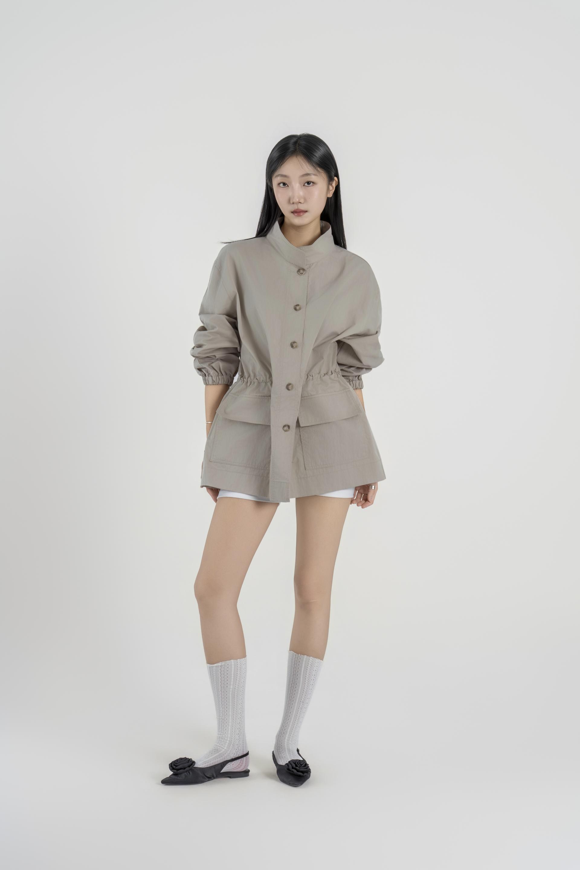 웨이스트 셔링 아웃포켓 필드 자켓
