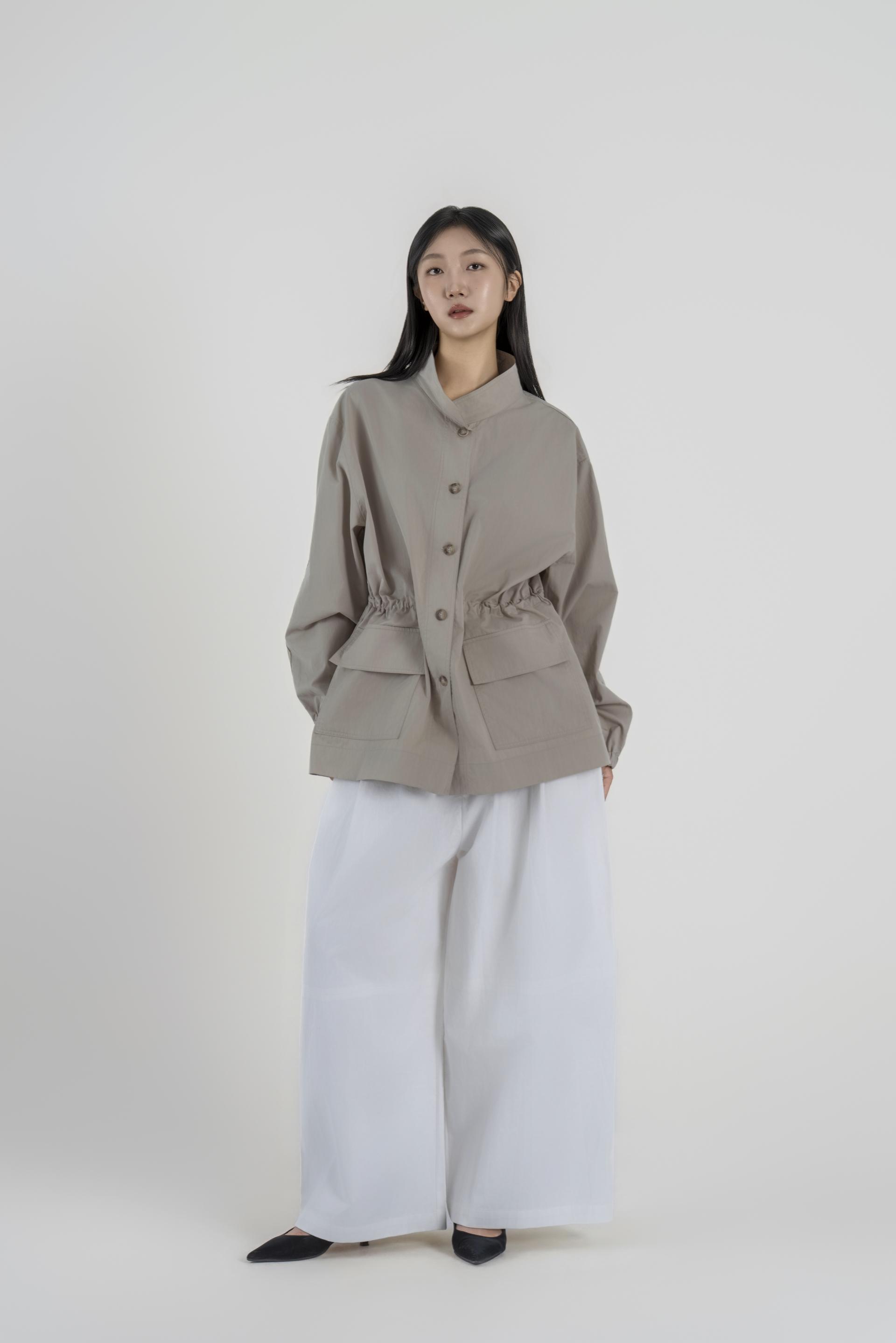 핀턱 볼륨 와이드 팬츠