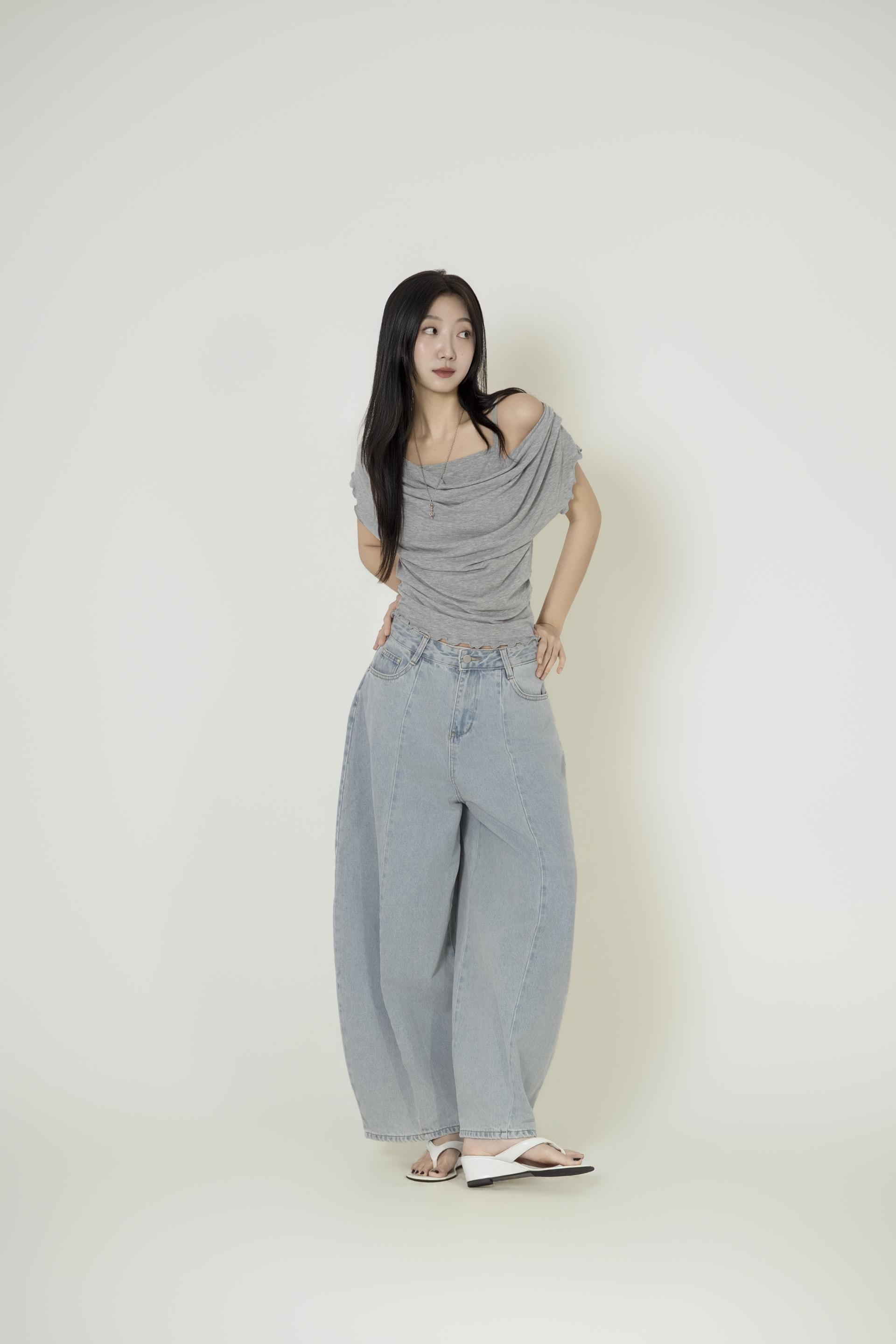 배색 리본칼라 크롭 투피스 복제