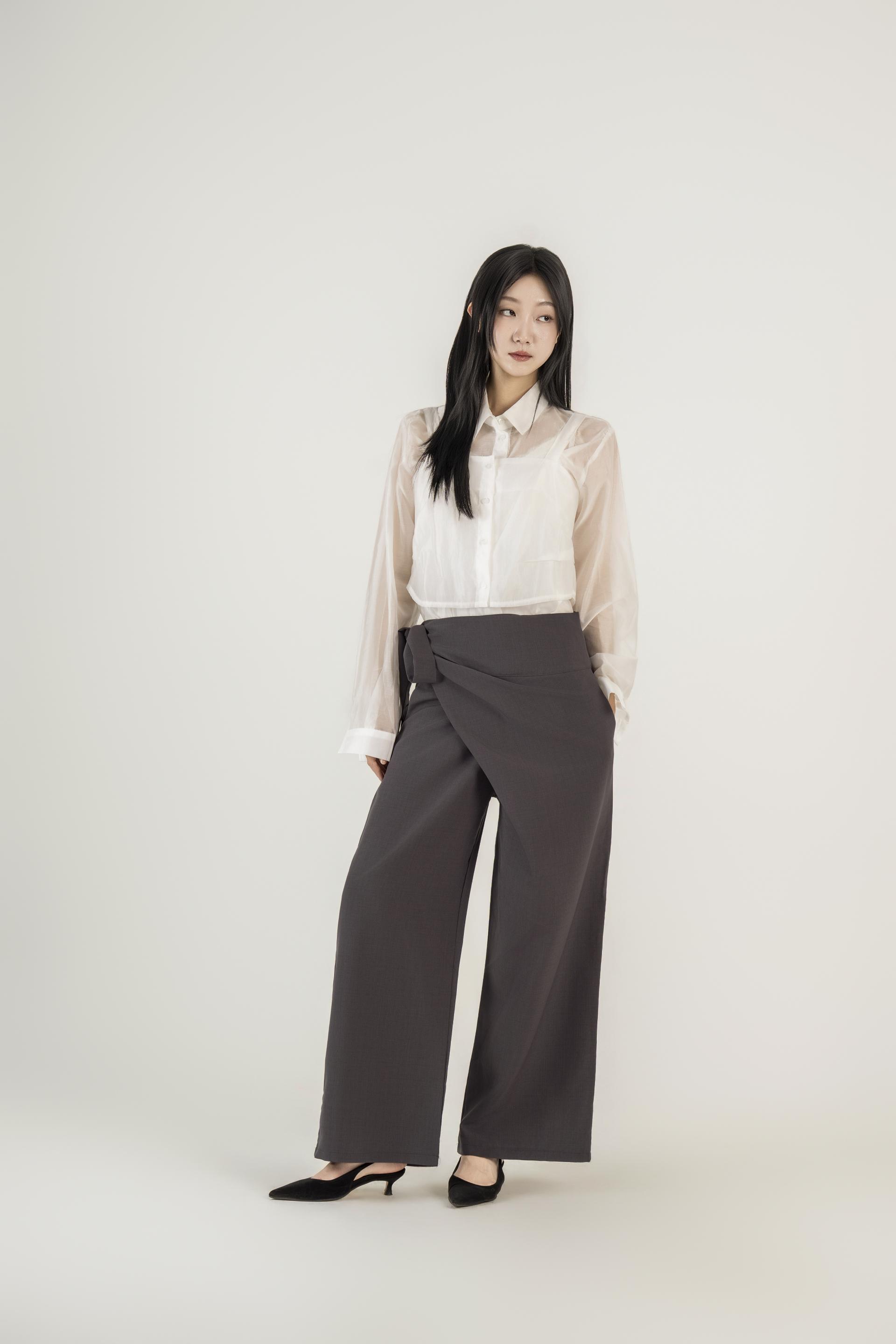 랩 패널 와이드 슬랙스