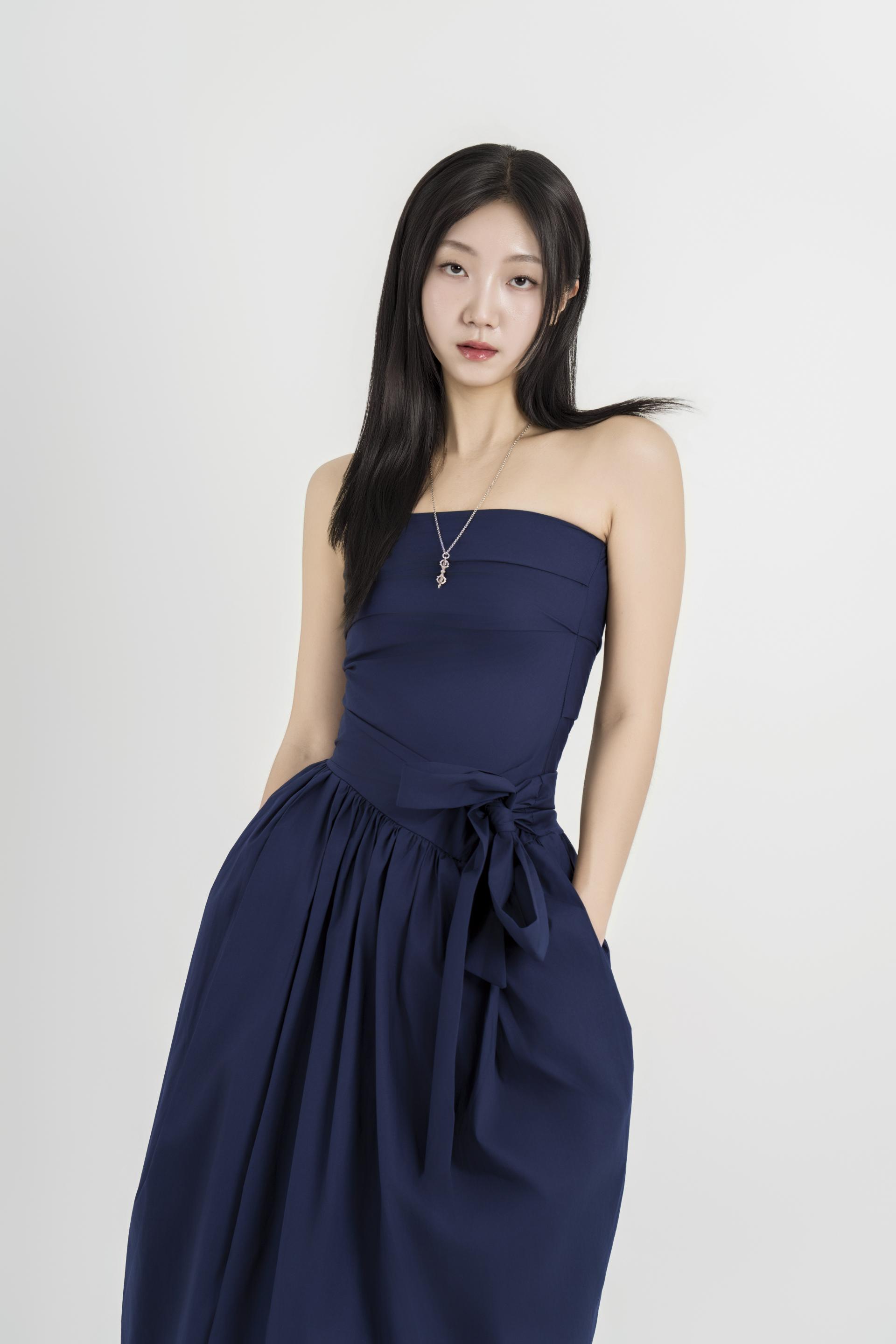 리본 웨이스트 벌룬 원피스