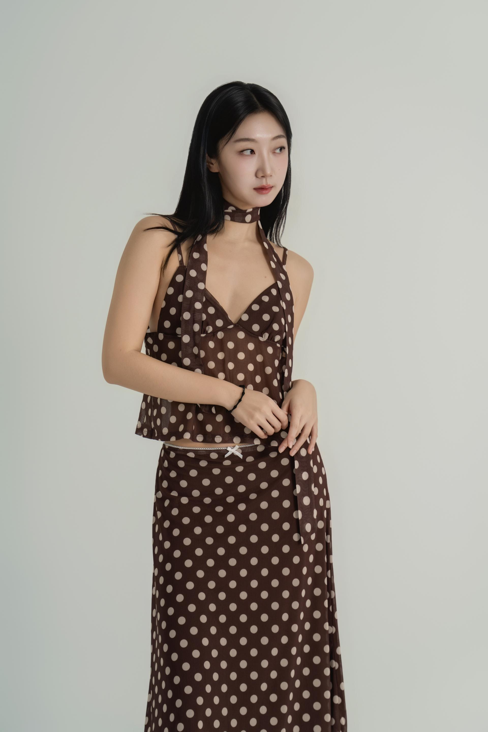 도트스카프 시어 셋업