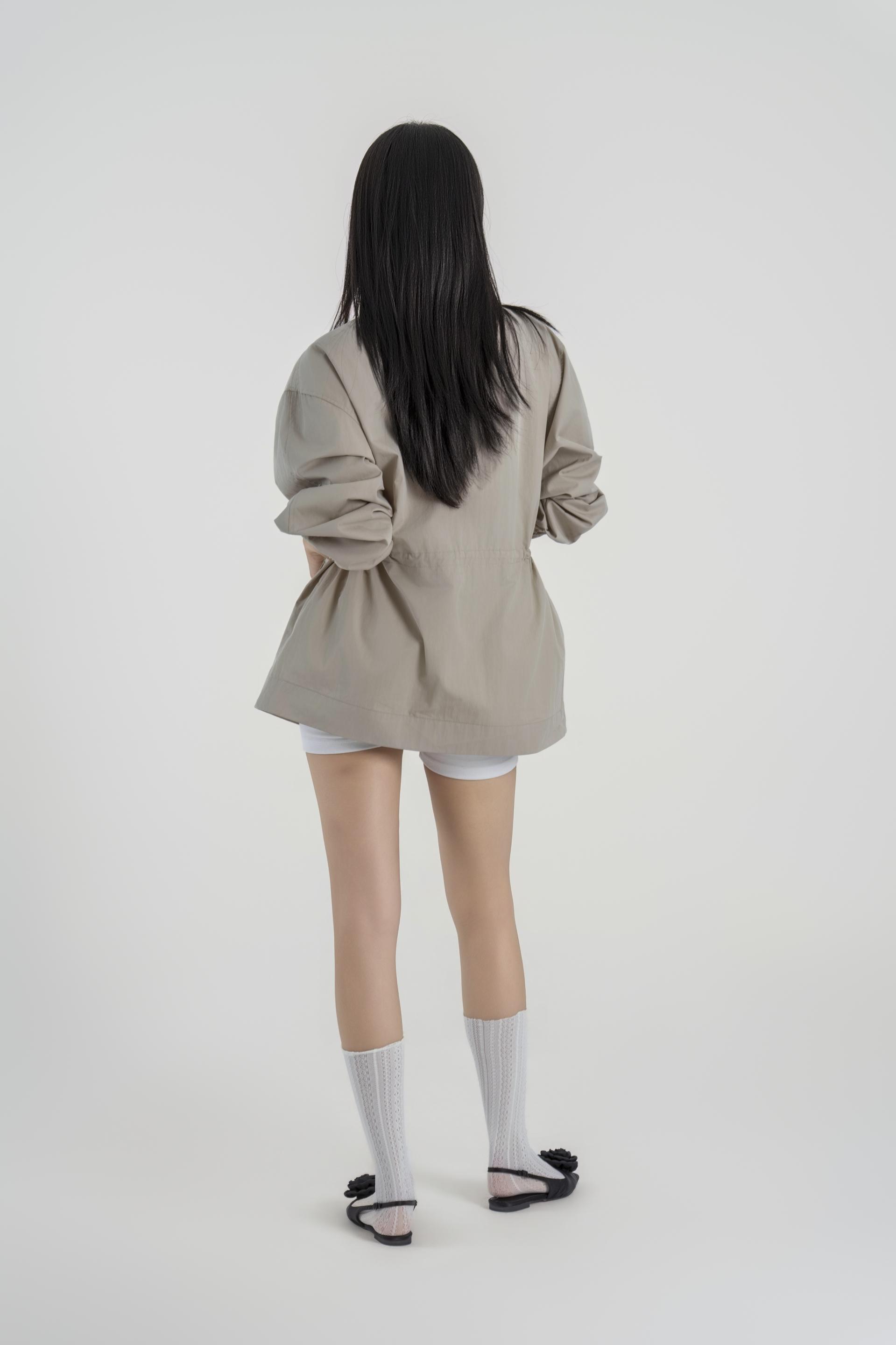 웨이스트 셔링 아웃포켓 필드 자켓