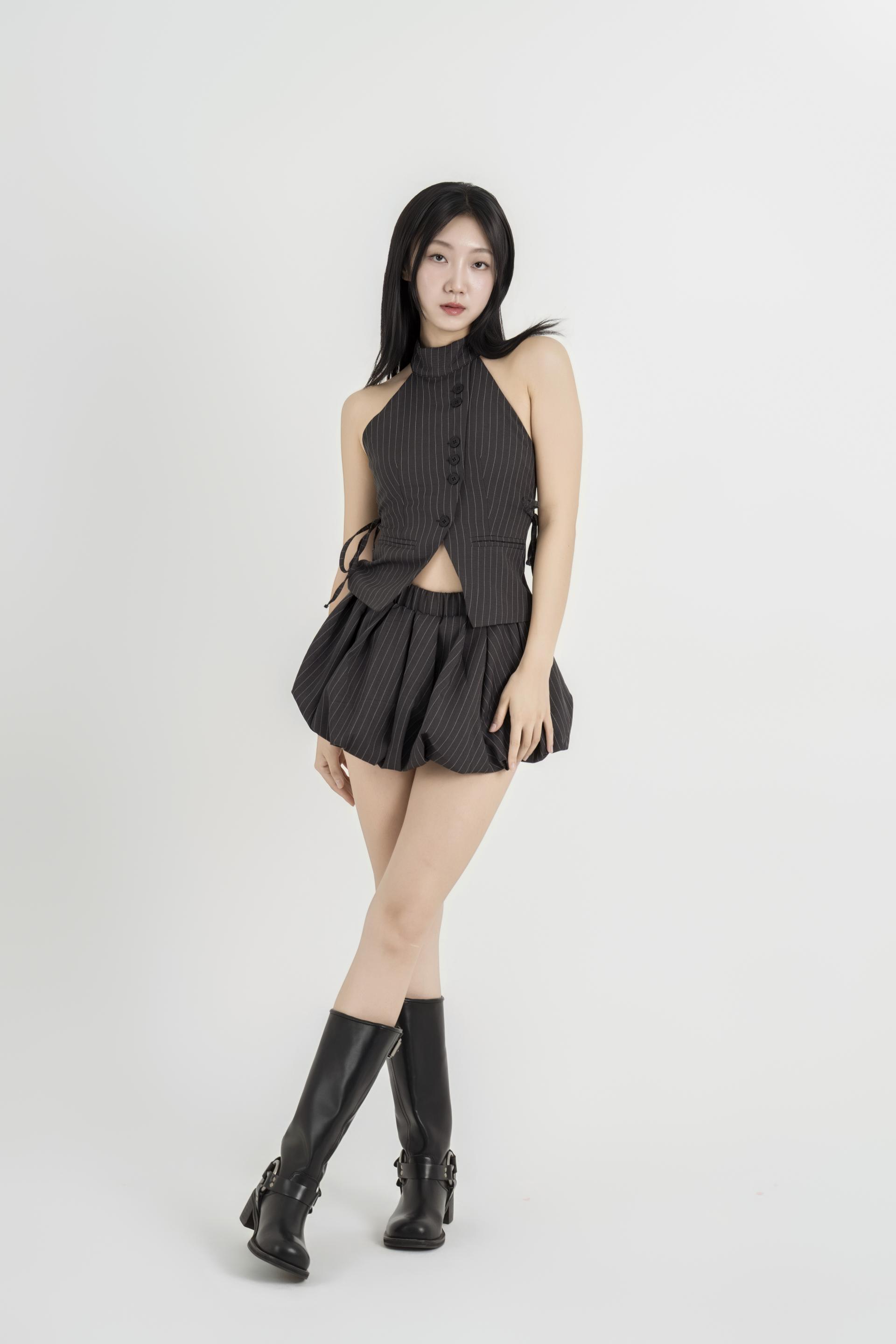 홀터 베스트 벌룬 셋업