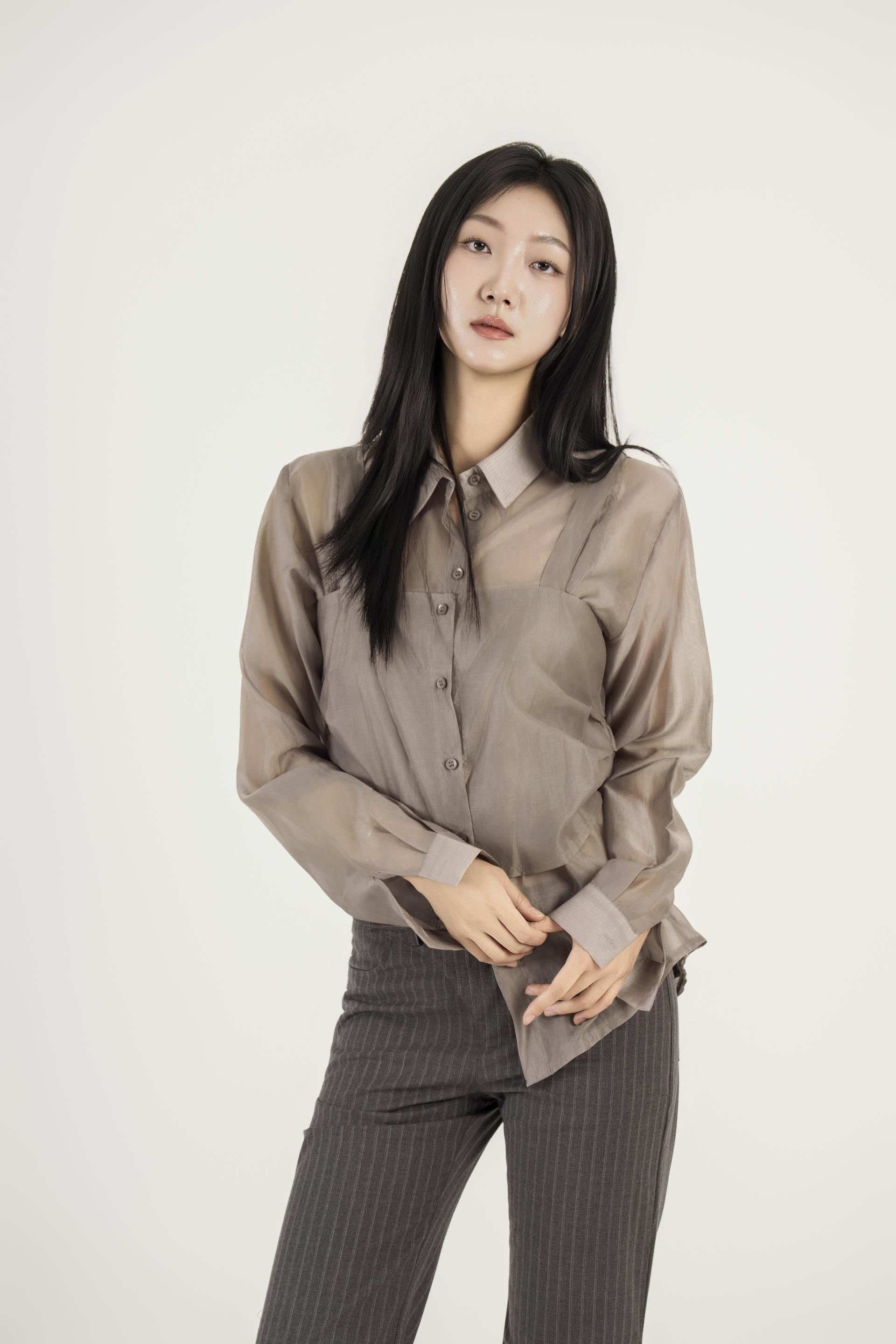 시스루 패널 레이어드 셔츠