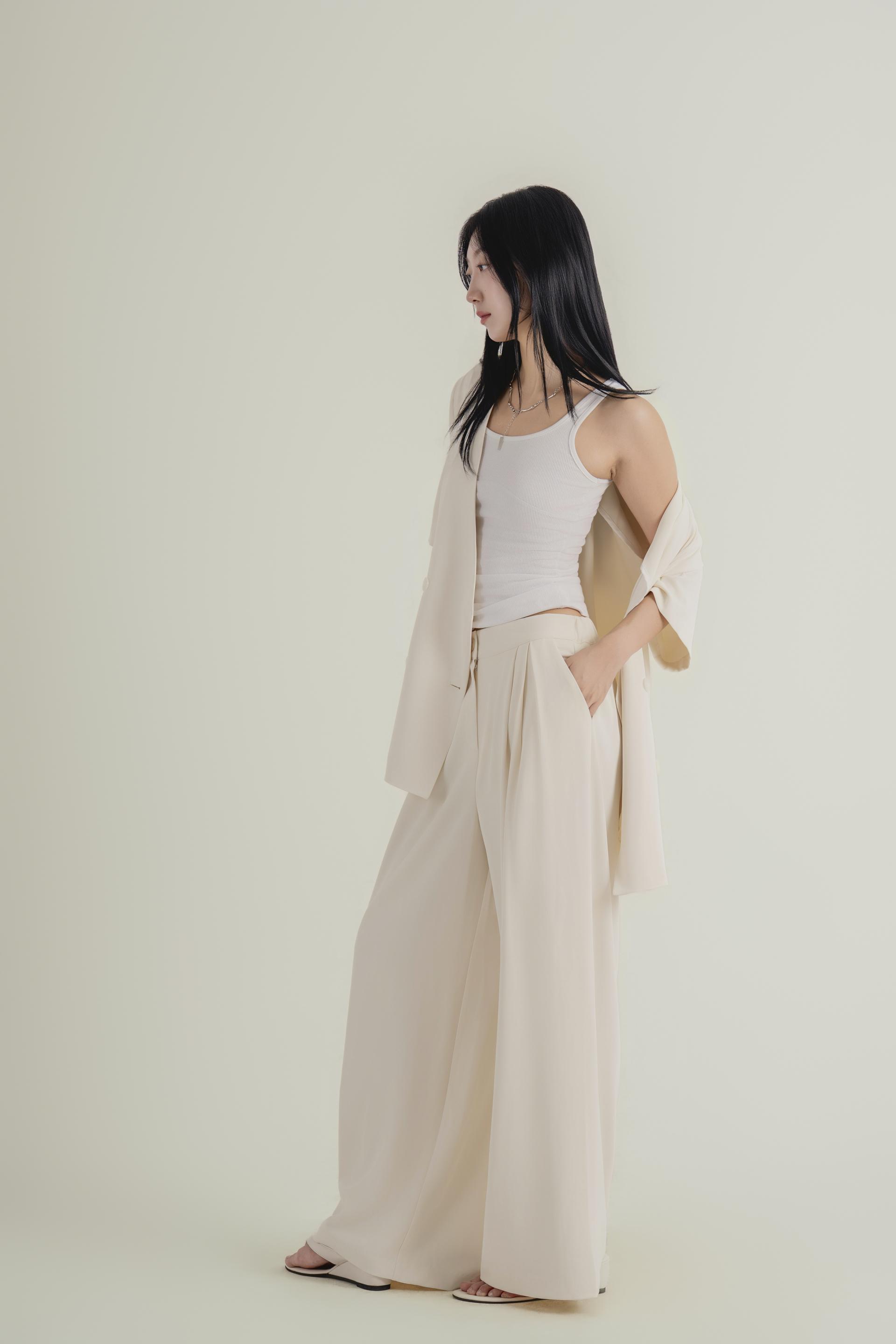 노카라 더블 와이드 팬츠 셋업