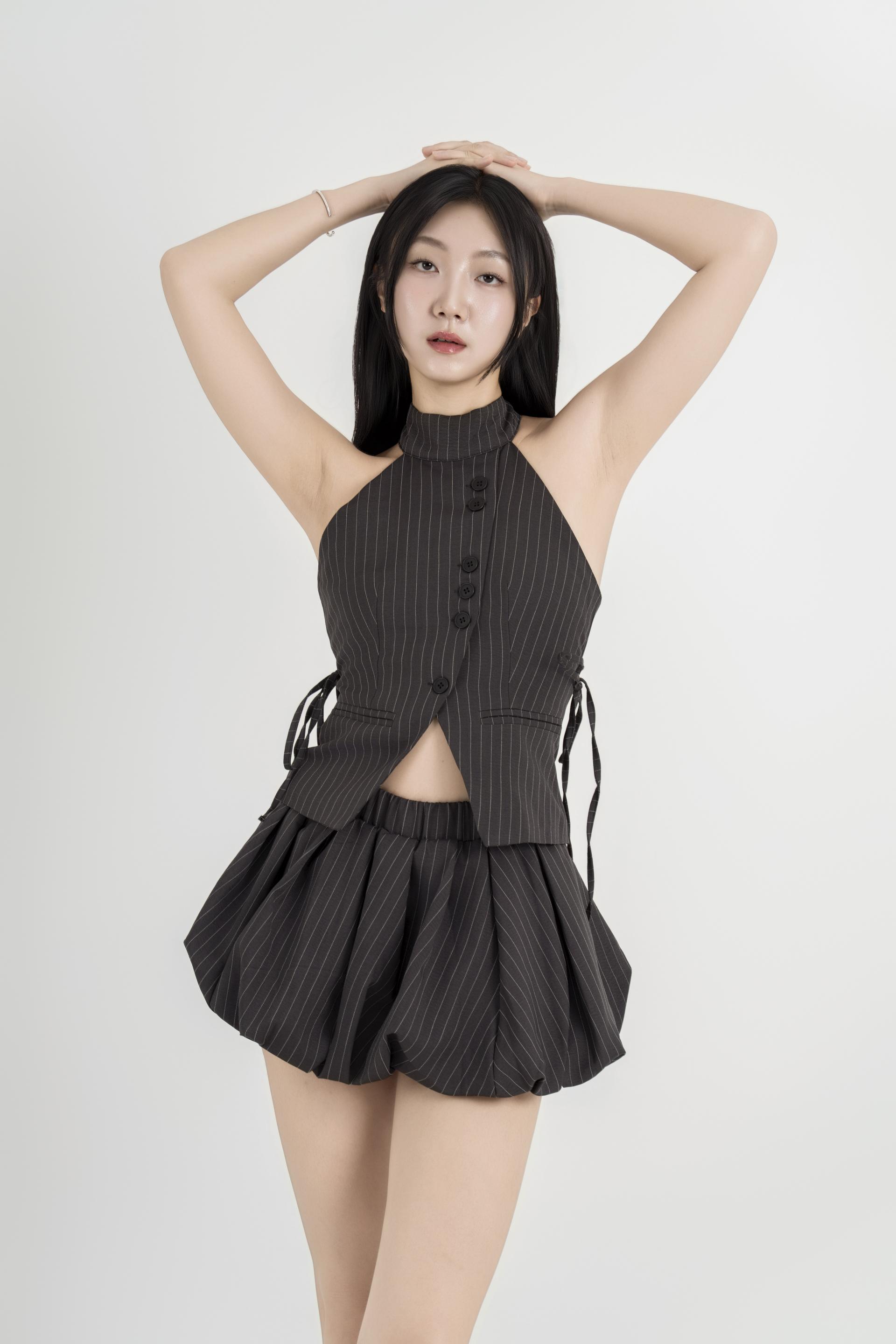 홀터 베스트 벌룬 셋업