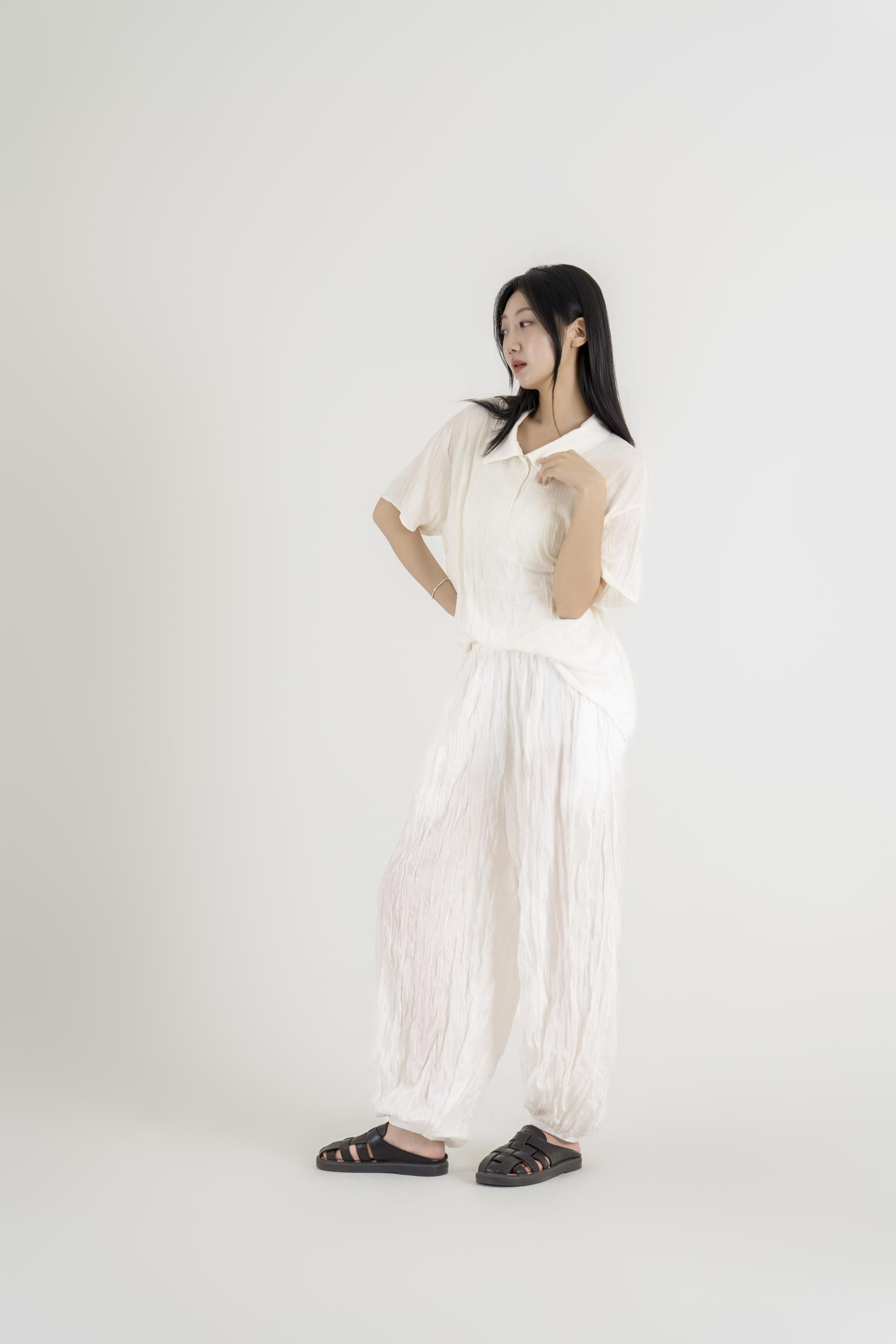 텍스처 볼륨 하렘 팬츠