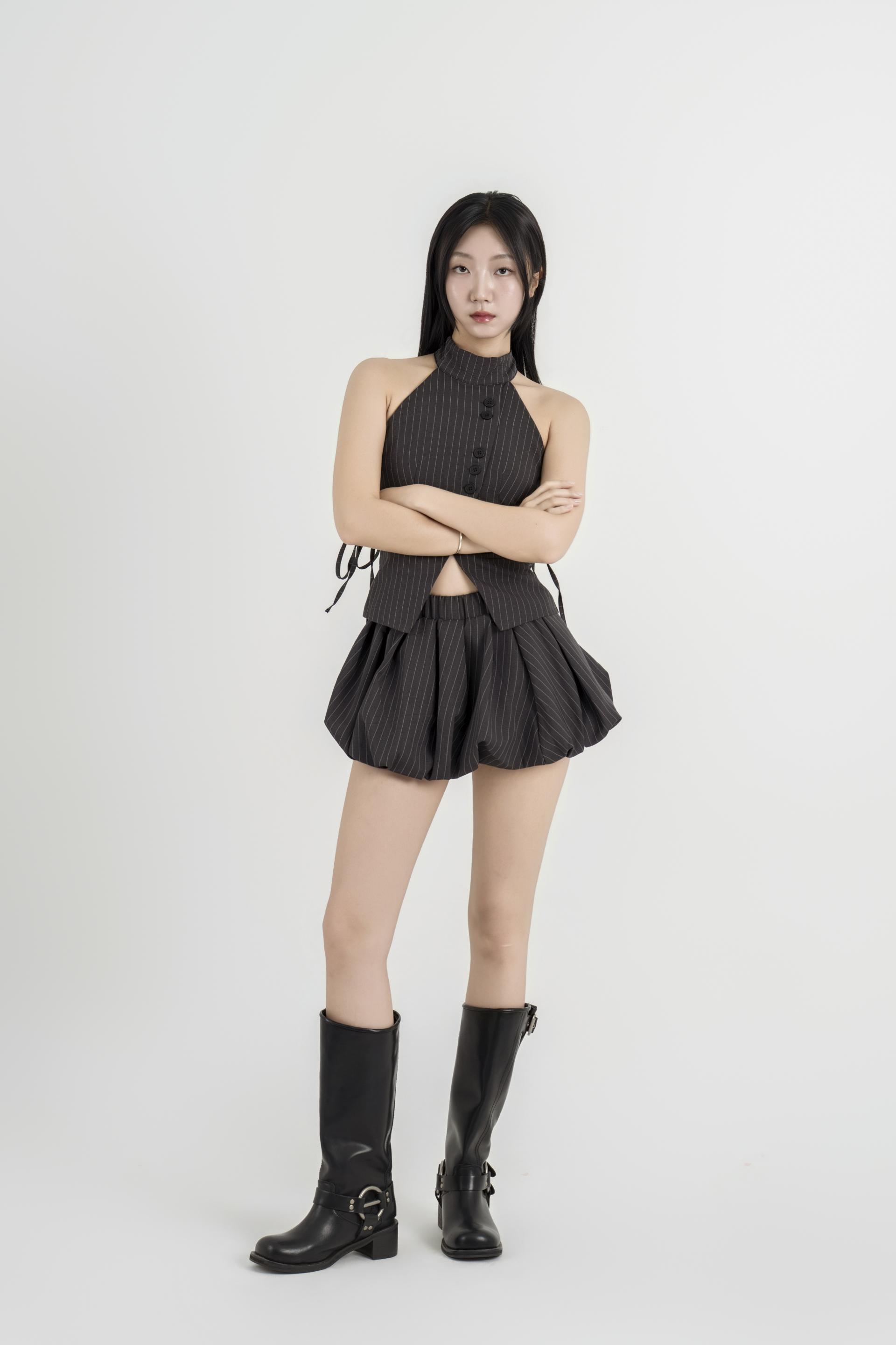 홀터 베스트 벌룬 셋업