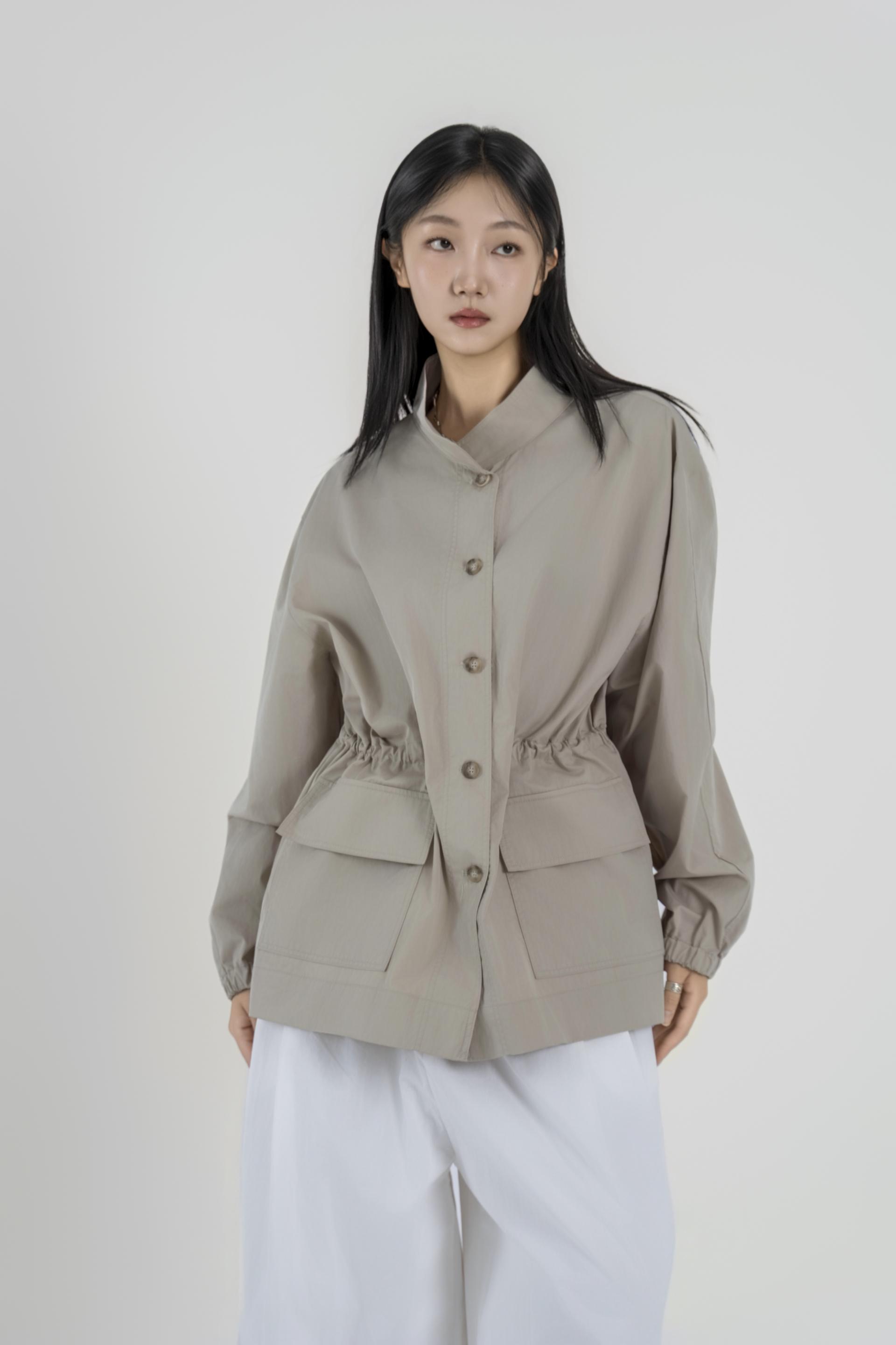 웨이스트 셔링 아웃포켓 필드 자켓