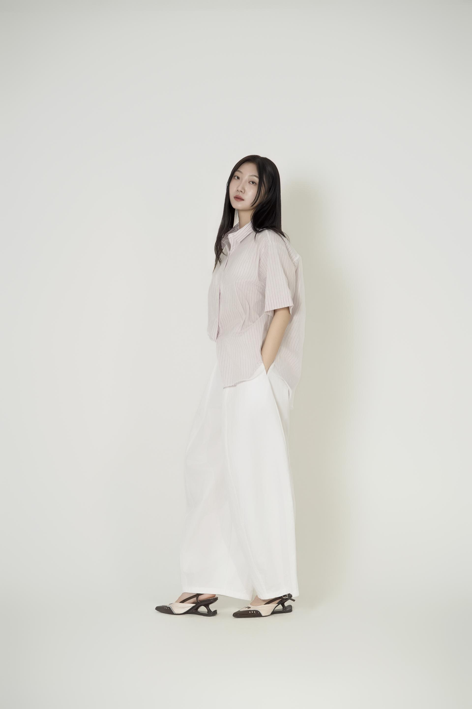 시스루 오간자 레이어드 셔츠