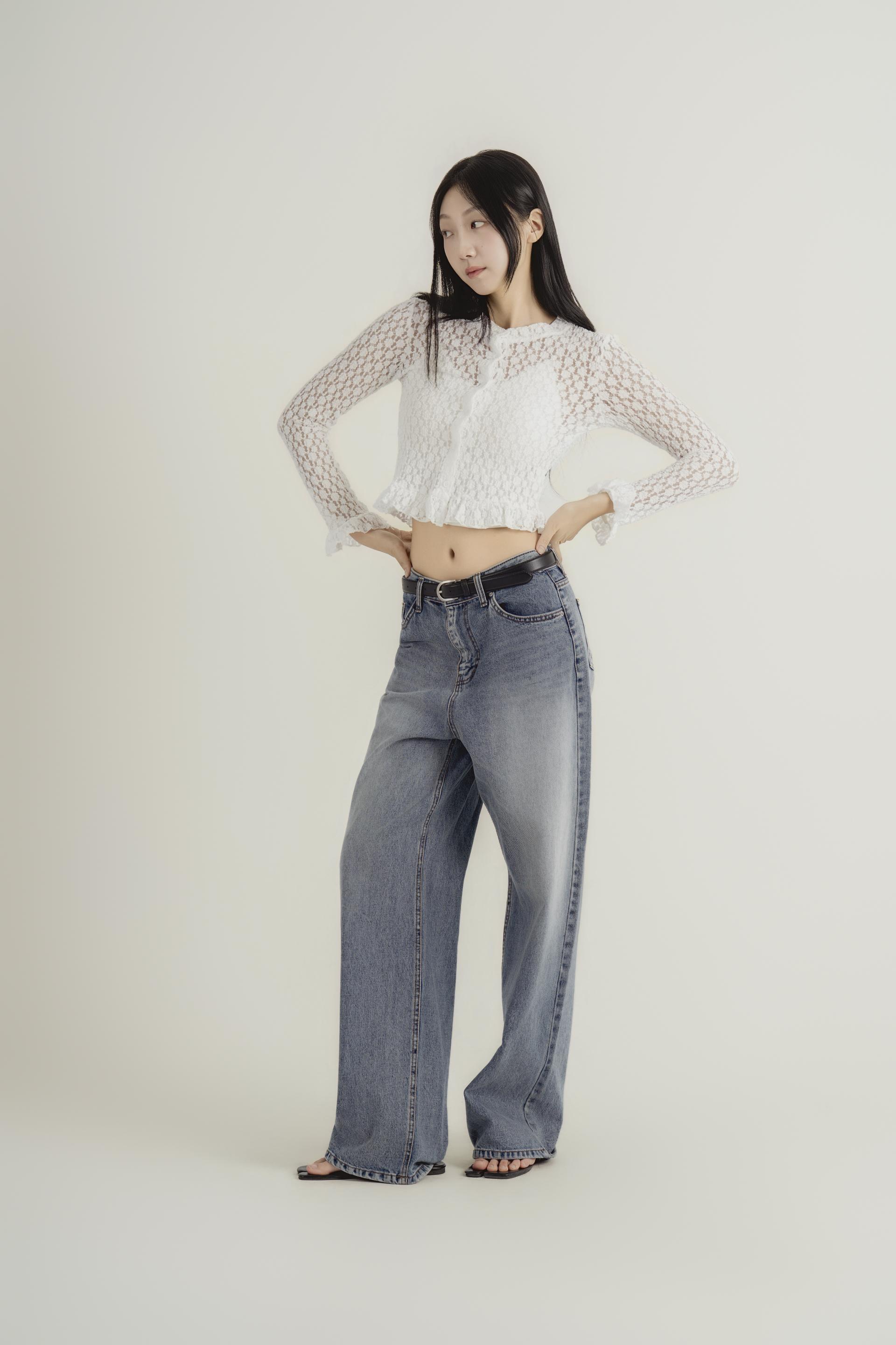 레이스 시어 크롭 가디건