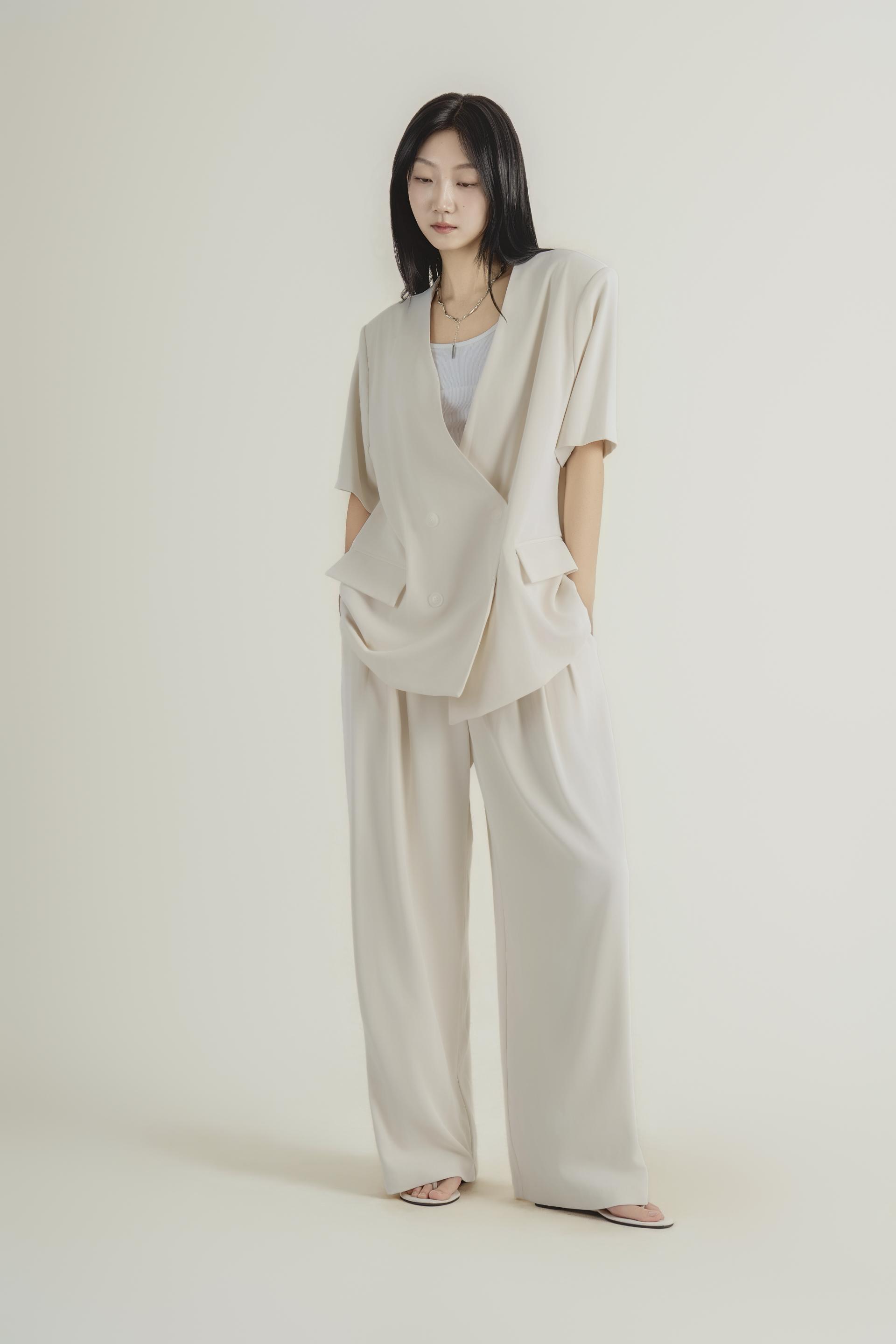 노카라 더블 와이드 팬츠 셋업