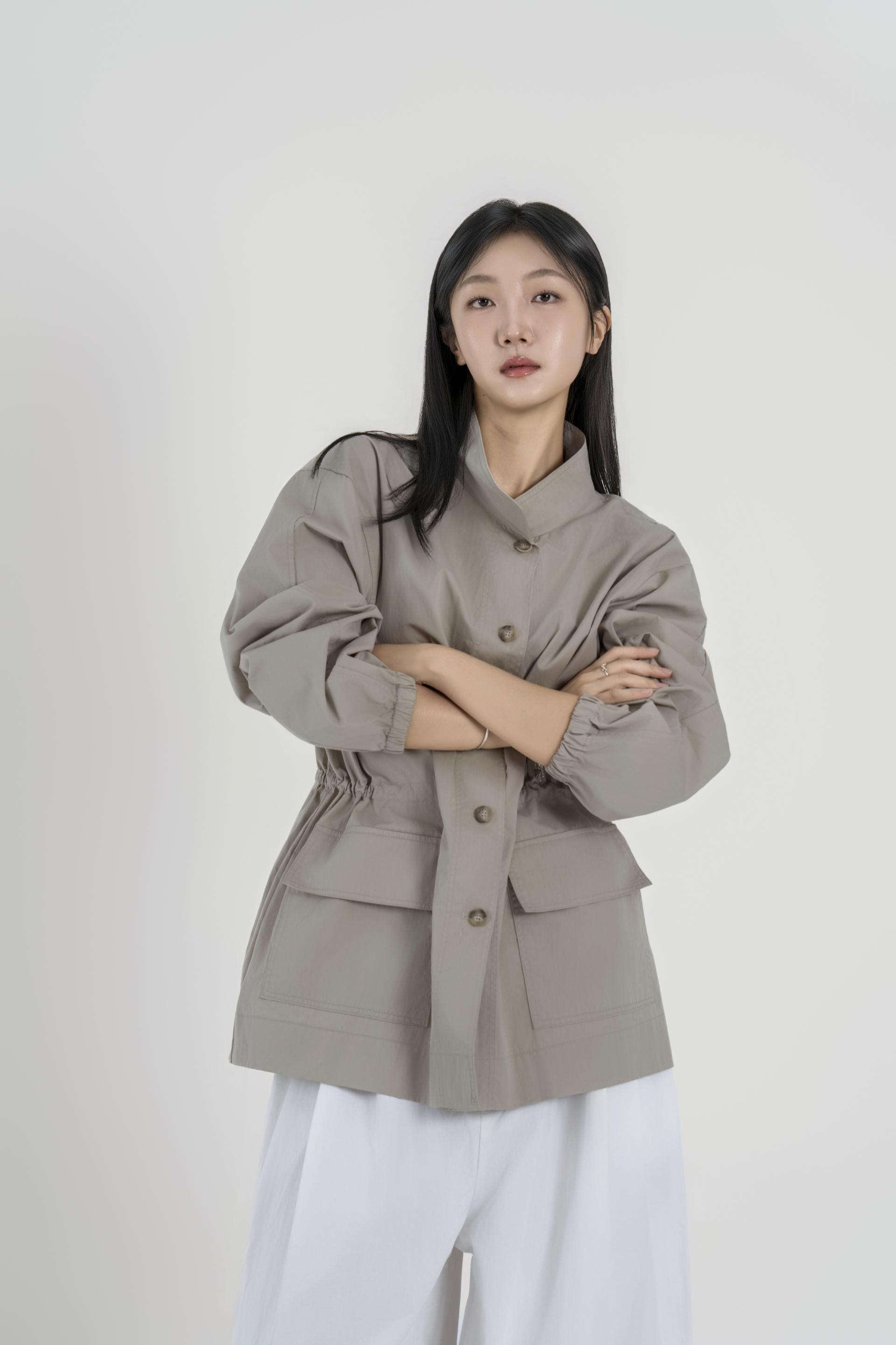 웨이스트 셔링 아웃포켓 필드 자켓