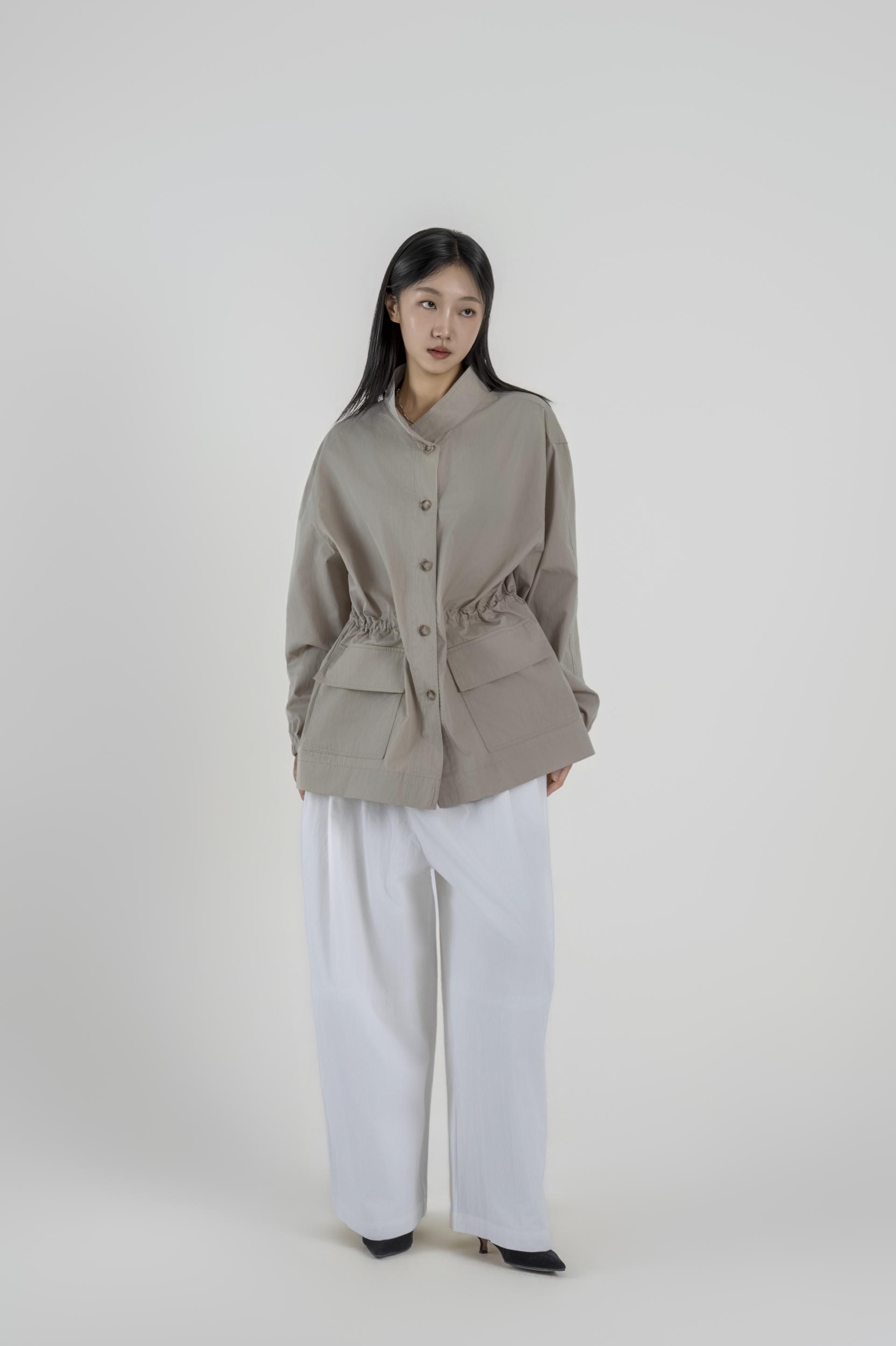 핀턱 볼륨 와이드 팬츠