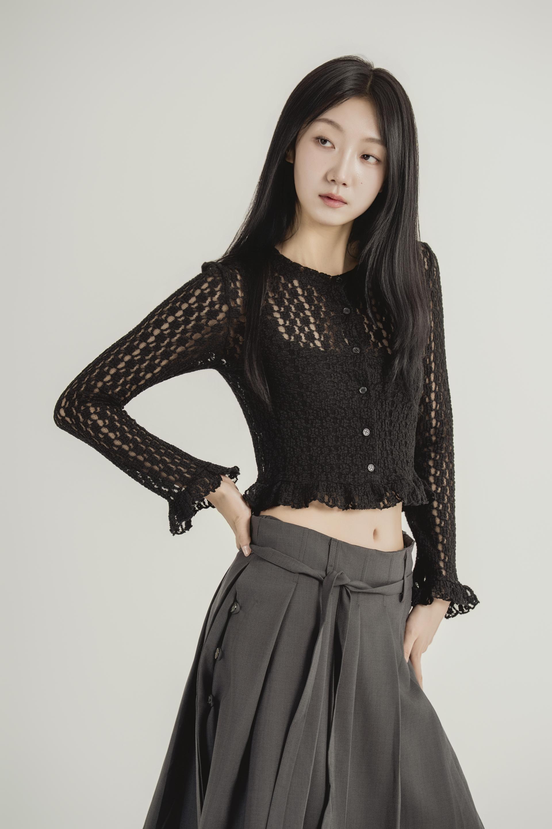 레이스 시어 크롭 가디건