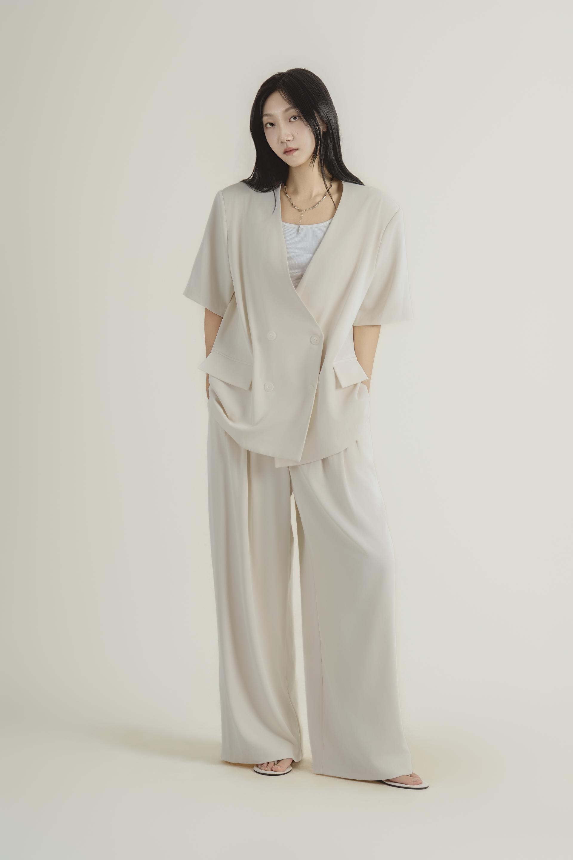 노카라 더블 와이드 팬츠 셋업