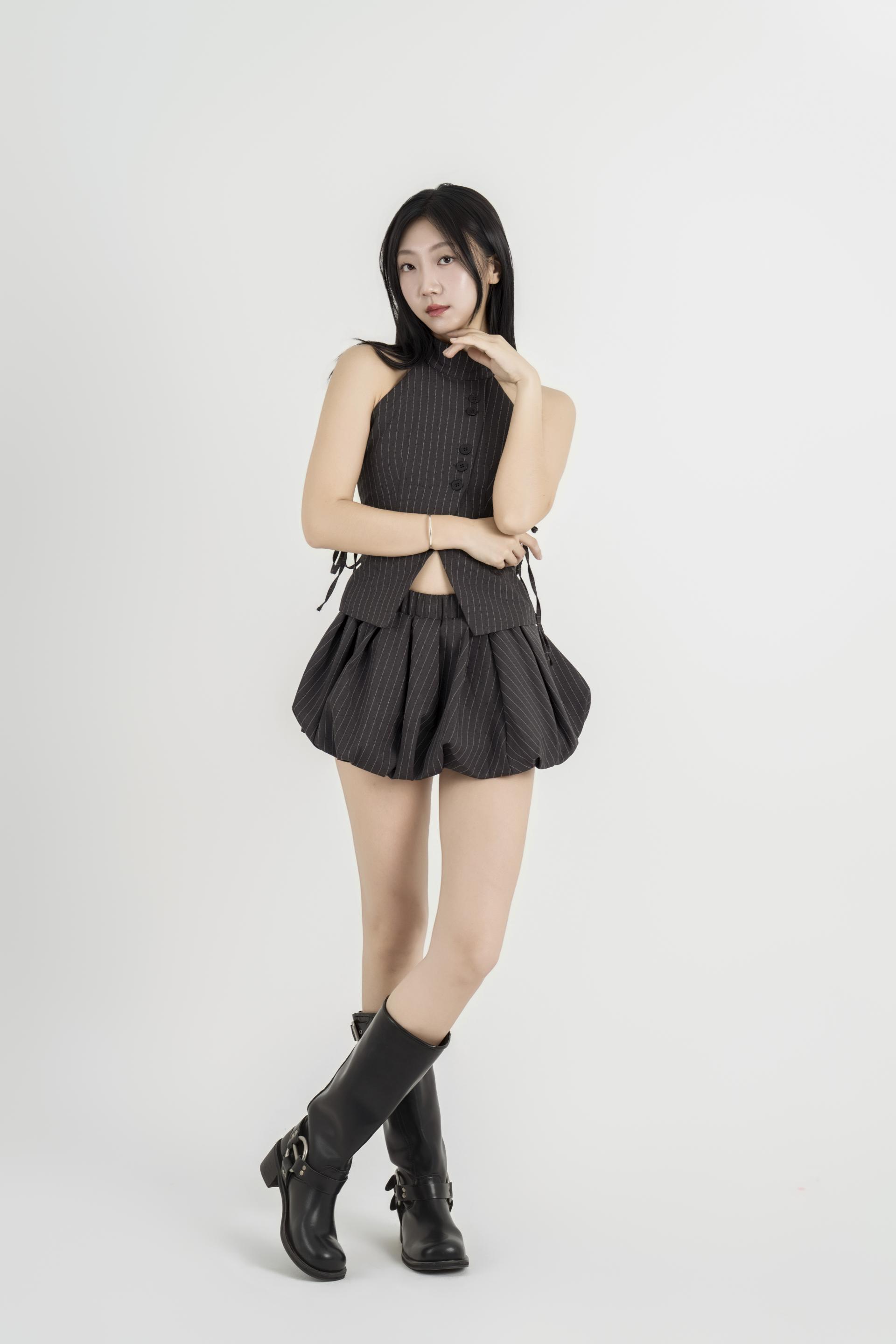 홀터 베스트 벌룬 셋업