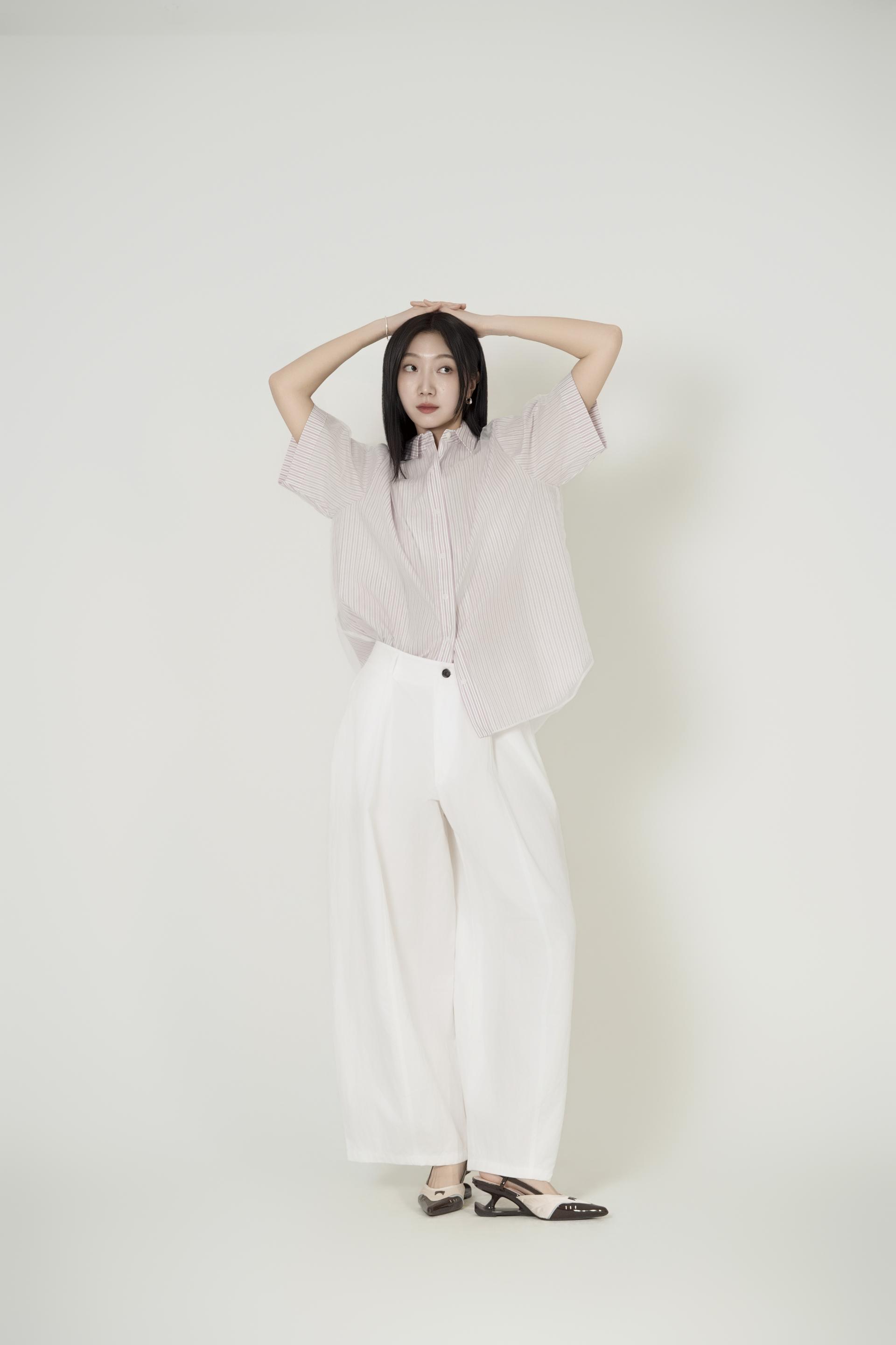 시스루 오간자 레이어드 셔츠