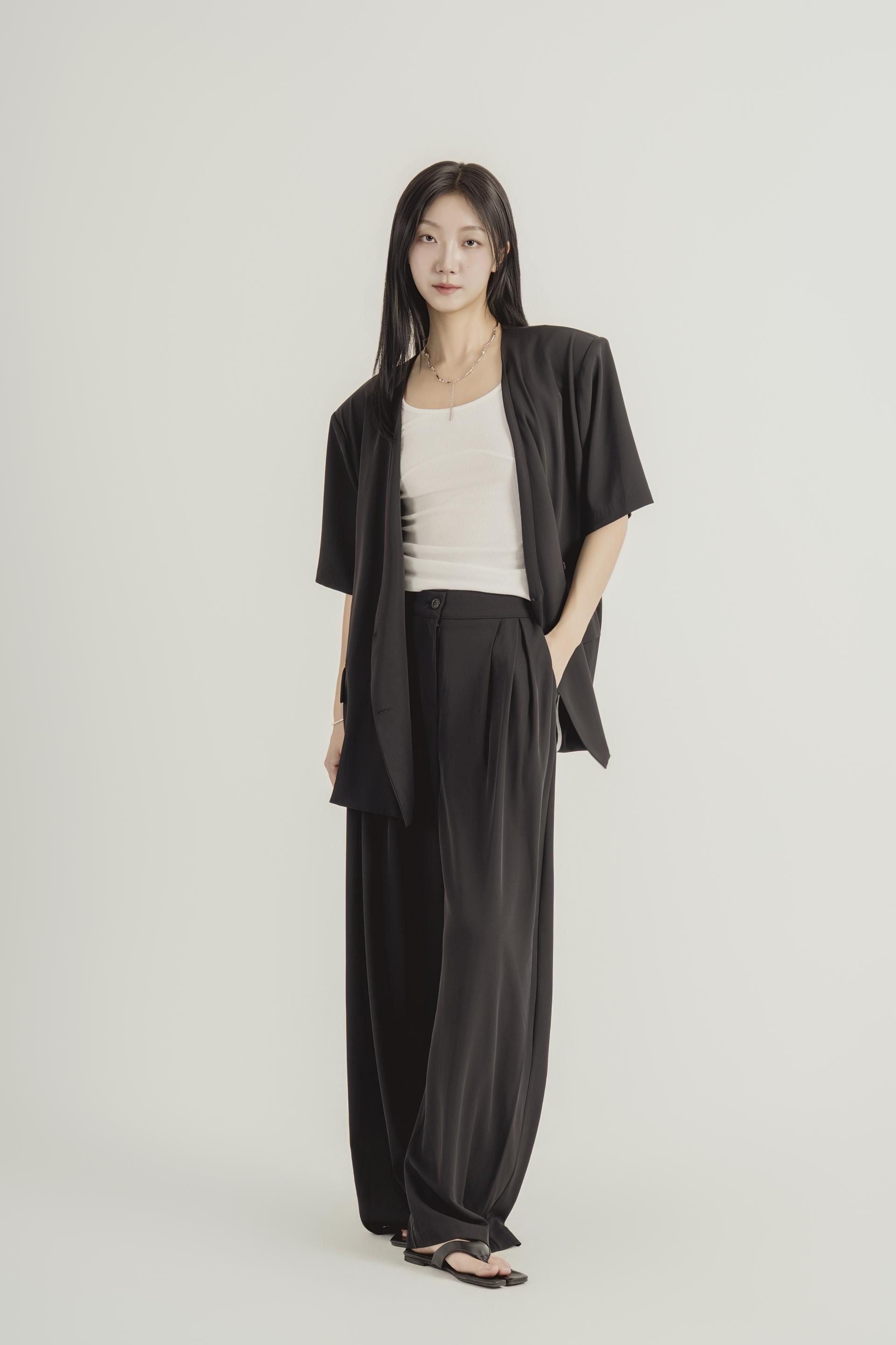 노카라 더블 와이드 팬츠 셋업