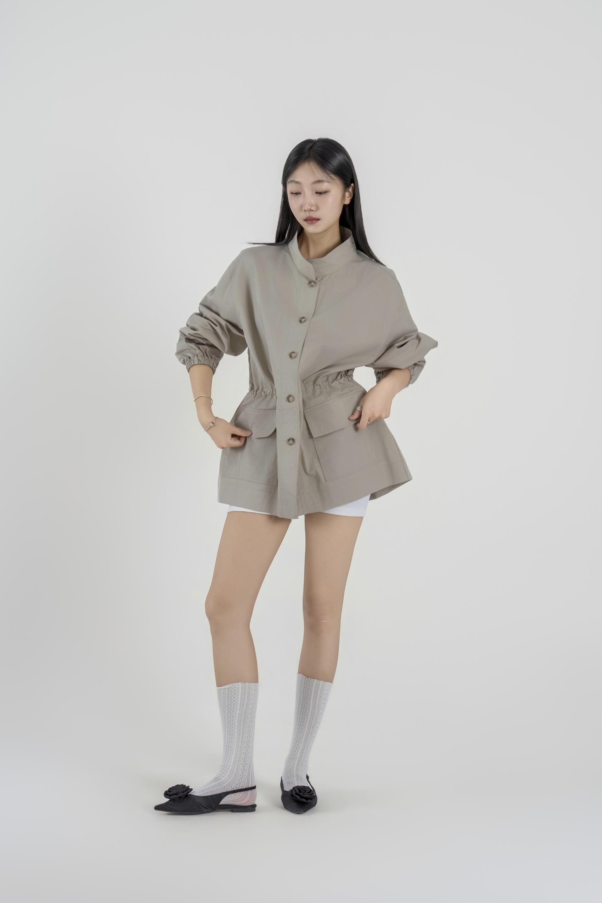 웨이스트 셔링 아웃포켓 필드 자켓
