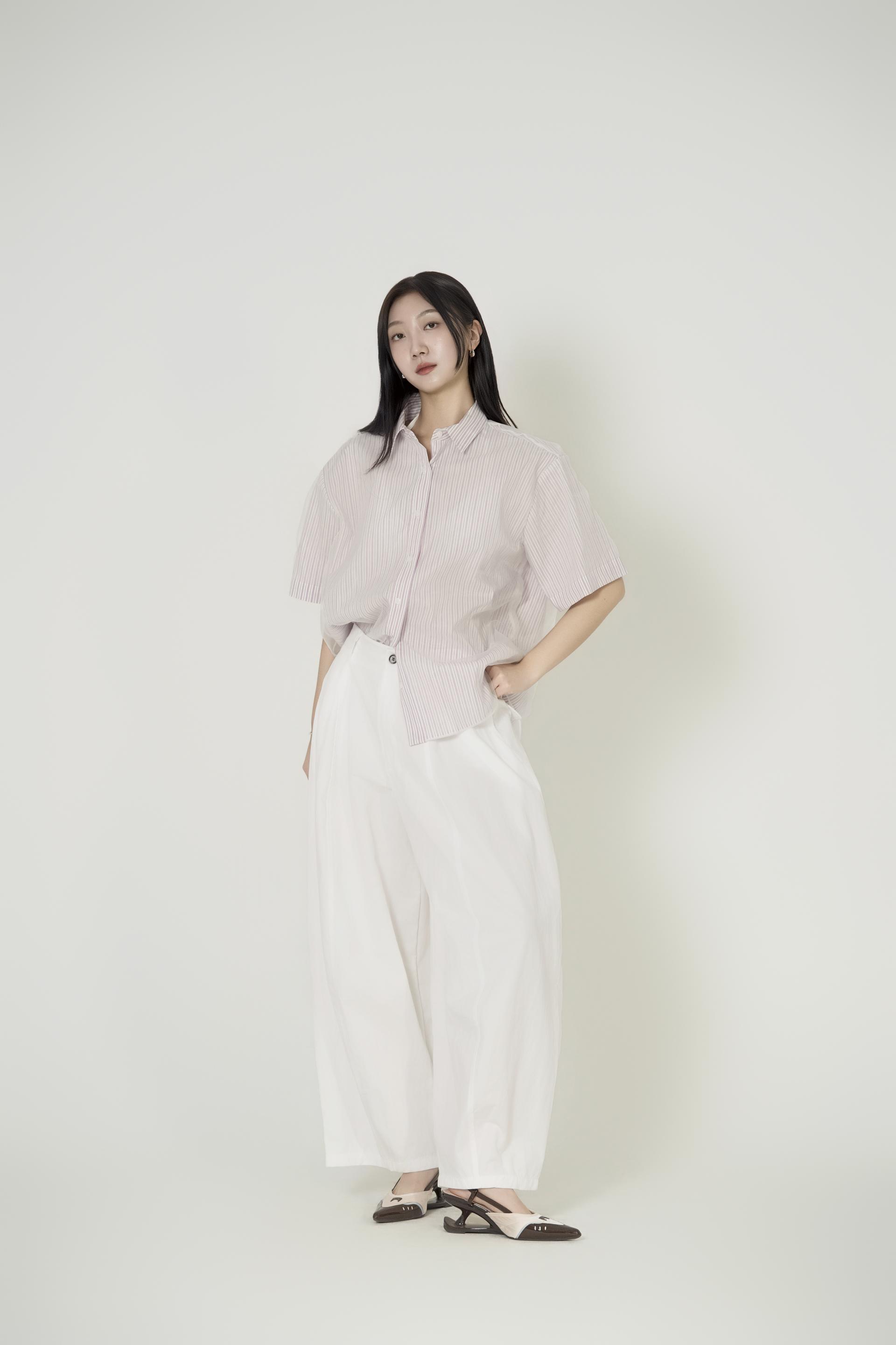 시스루 오간자 레이어드 셔츠