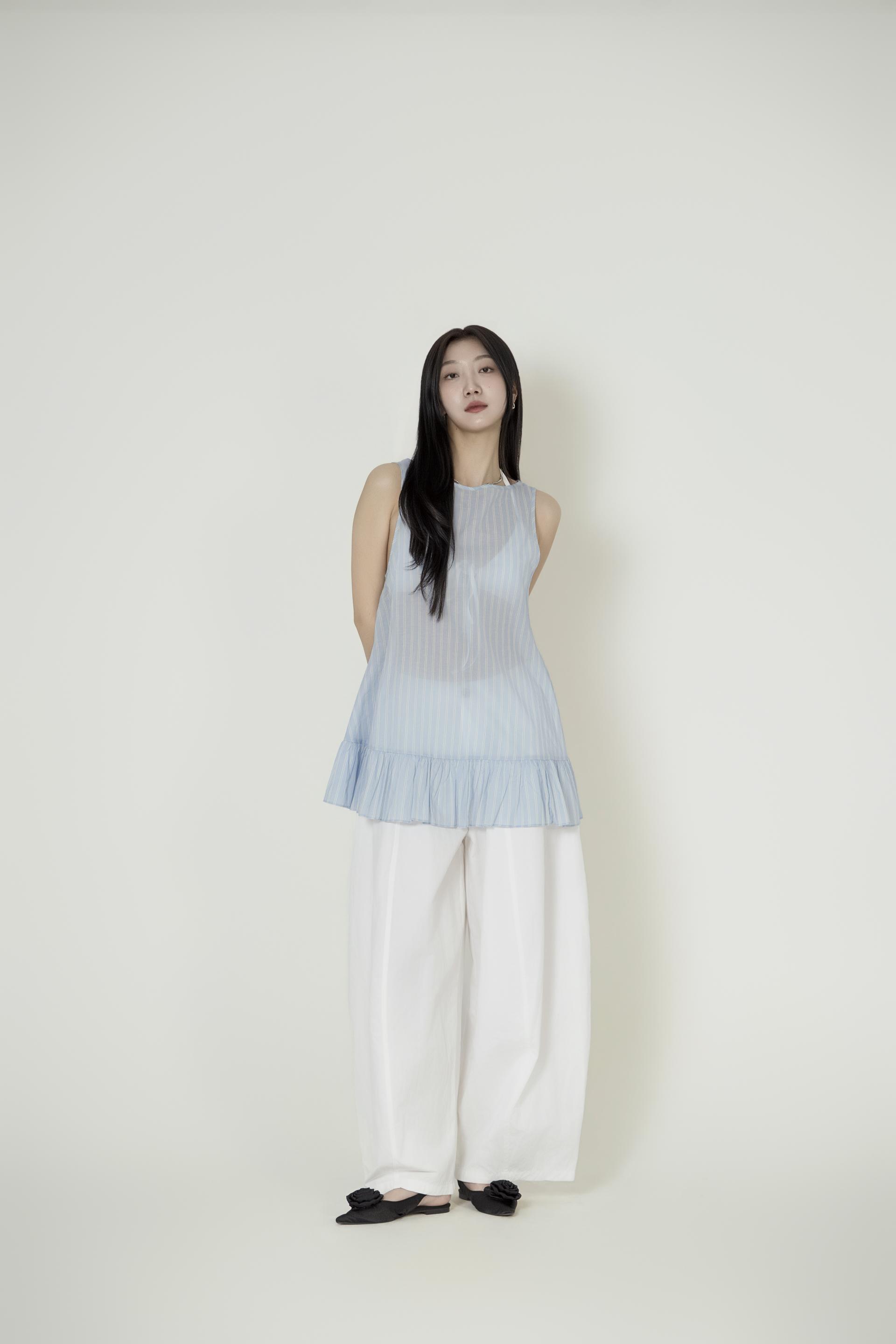 핀턱 와이드 롱 팬츠