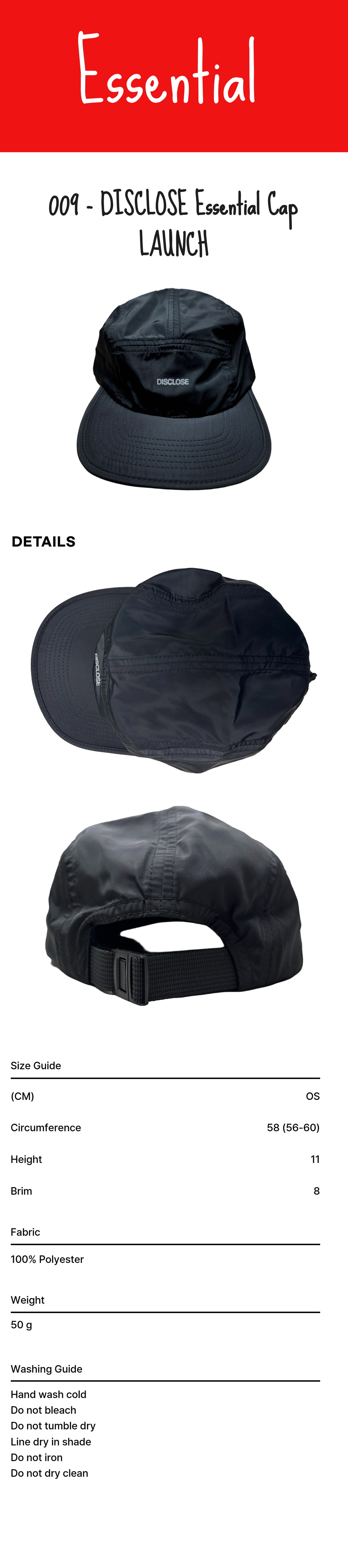 DISCLOSE Essential Cap