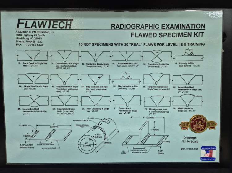 FLAWTECH Radiographic Examination Flawed Specimen KIT (1번) : 엠아이티솔루션