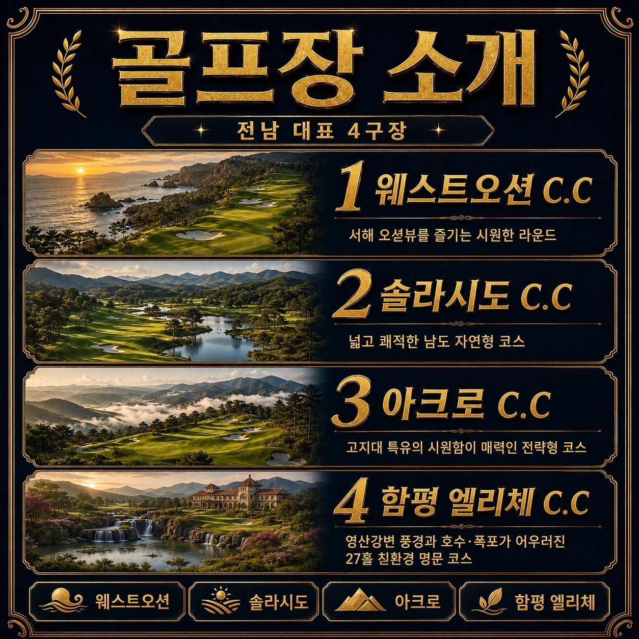 ⛳️전라남도 2박3일 골프휴가 특가