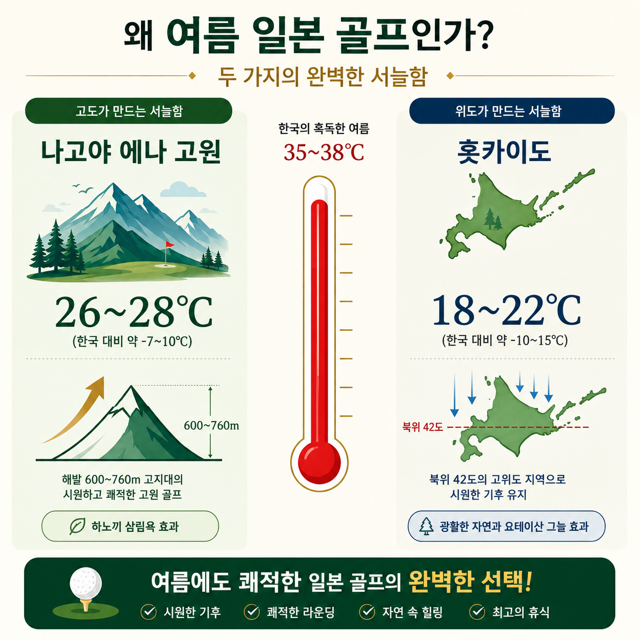 🏞️ 시원한 나고야 고원골프!