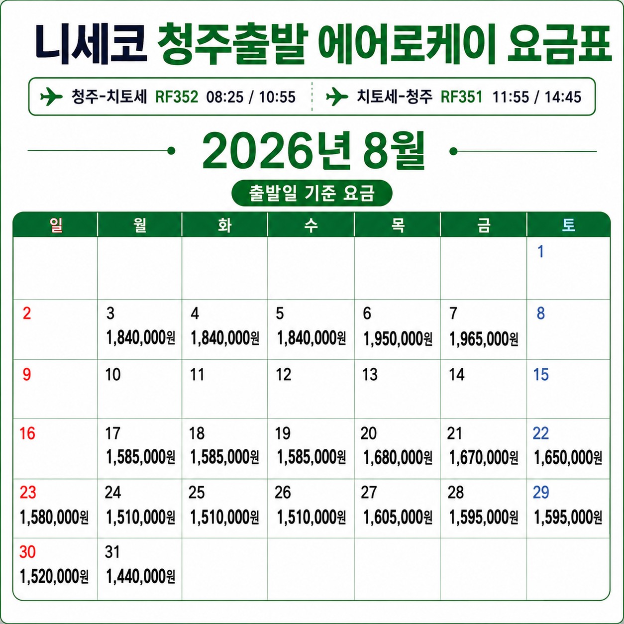 🏔️ 일본 북해도 니세코 힐튼 골프 3박 항공팩