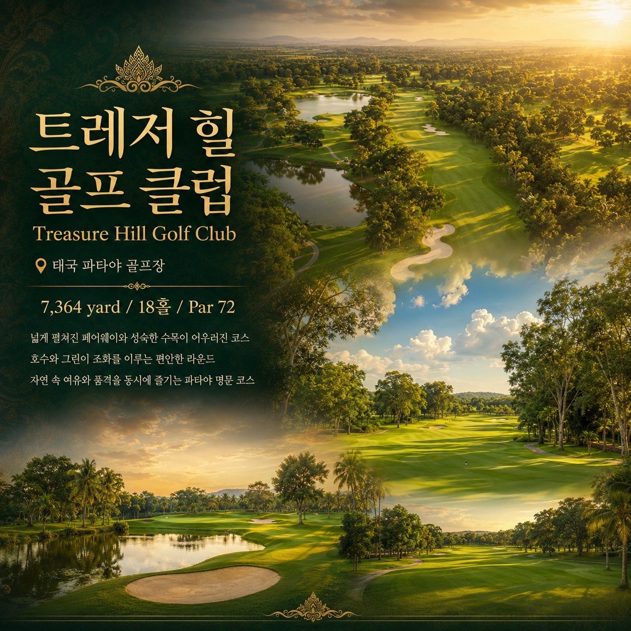 ⛳ [제주출발] 태국 파타야 동계 가성비 골프 ❤