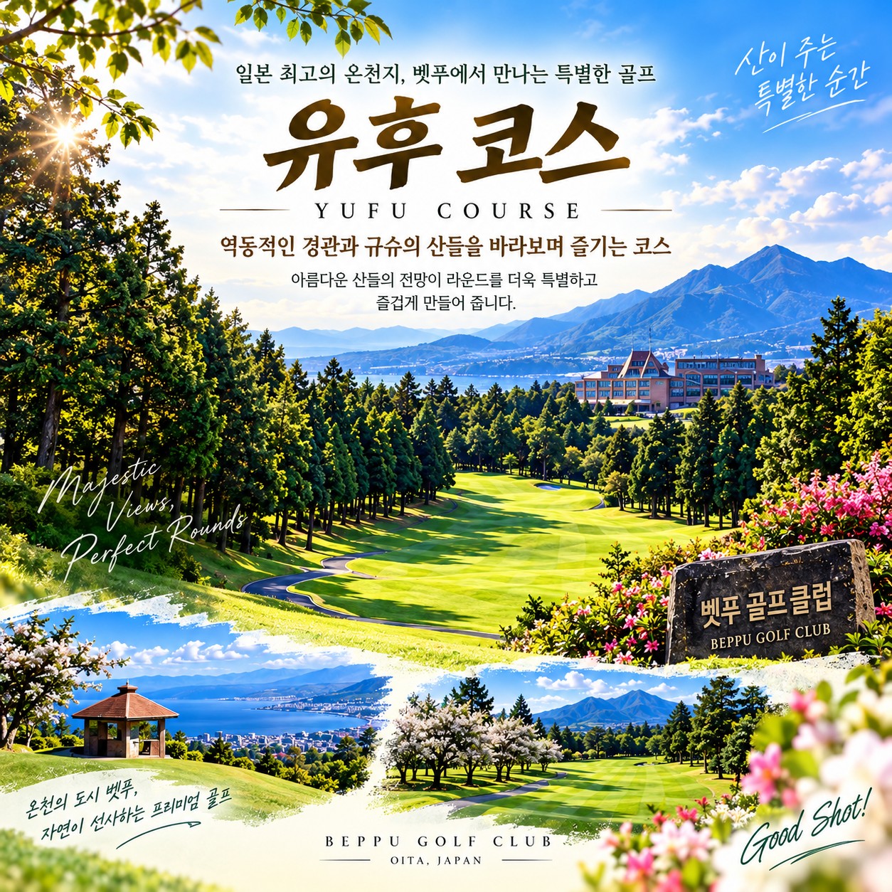 ⛳온천도시 벳푸 시티 호텔 3색 골프<3박4일>⛳