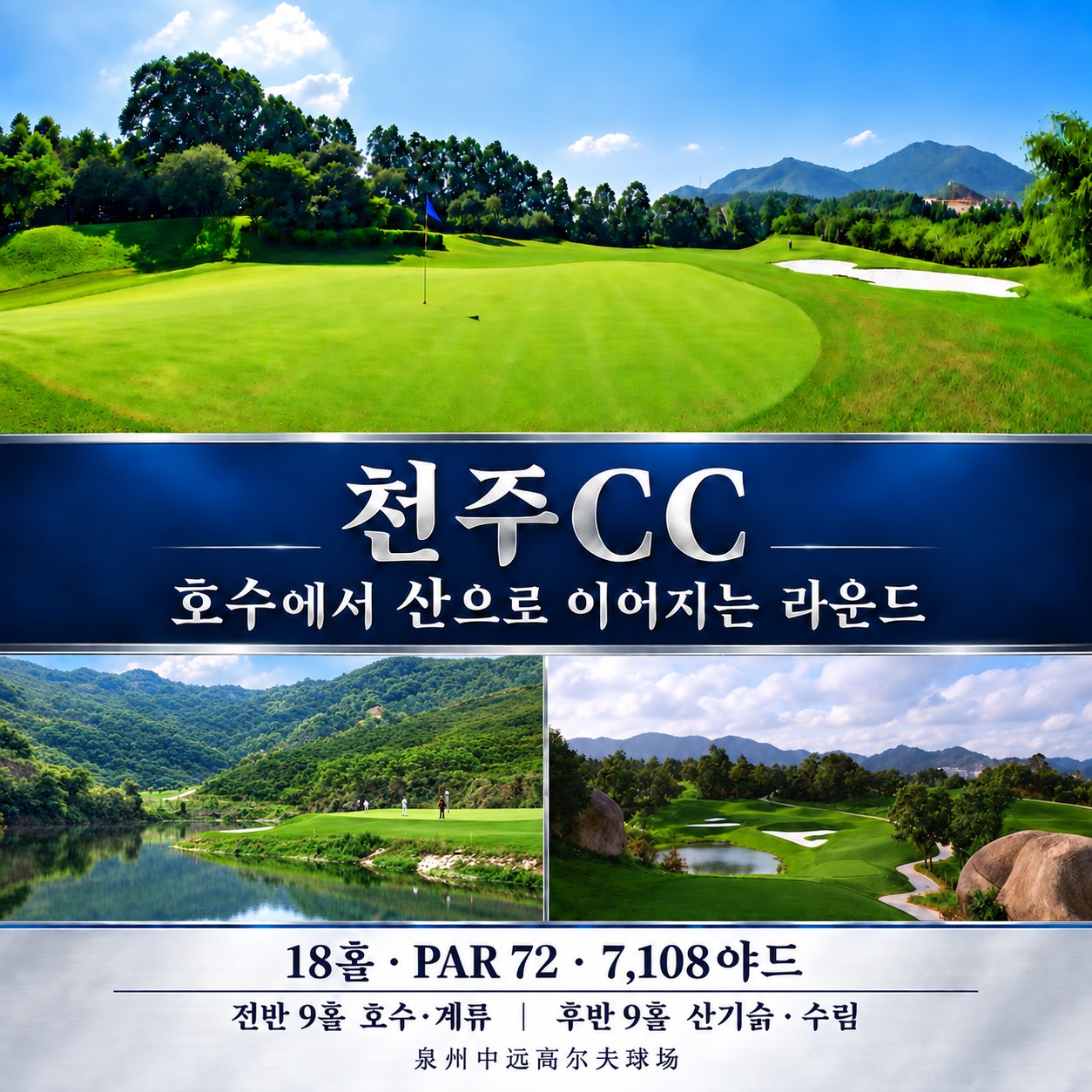 ⛳중국 샤먼 5성급호텔 & 2색골프