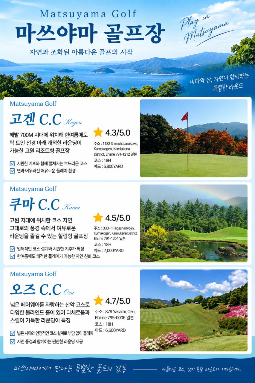 ” 부산-마츠야마 동계 골프“