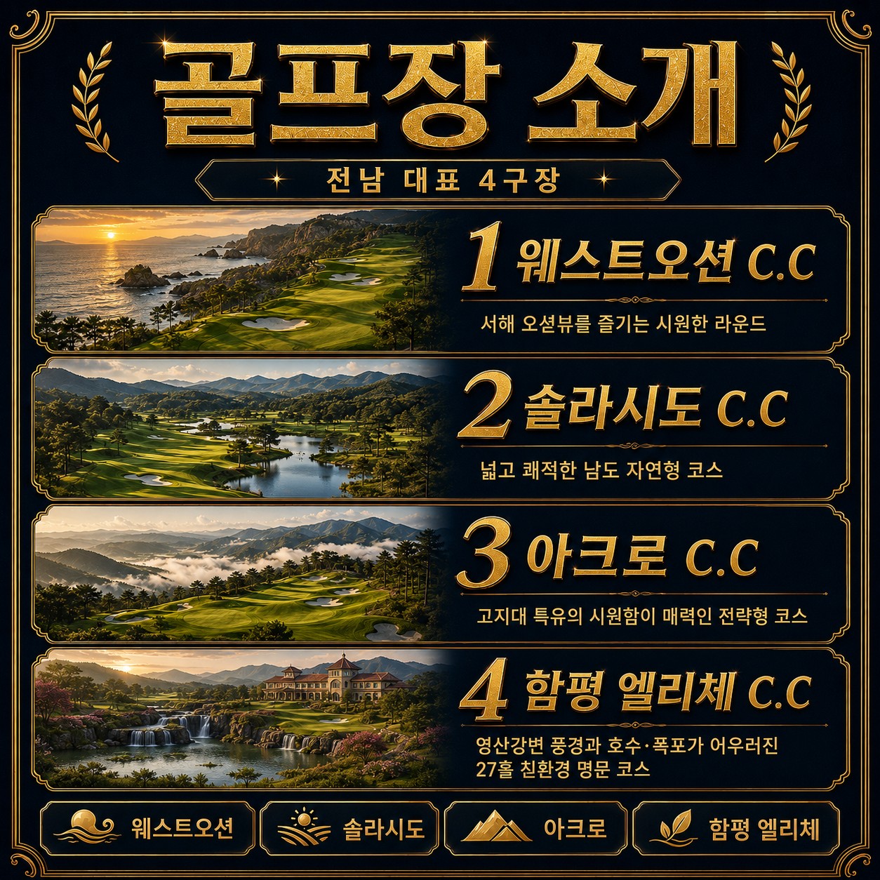 ⛳️전남 2박/3박 골프휴가 특가📅6차 모객 진행 중