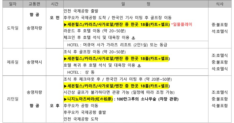 ⛳️ 사가현 카라츠 머큐어 3색 골프