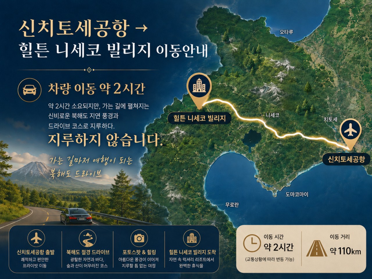 🏔️ 일본 북해도 니세코 힐튼 골프 3박 항공팩