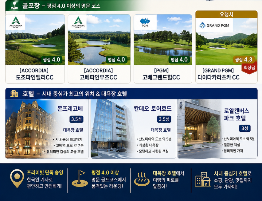 ⛳ 고베 시티호텔 명문 다색골프