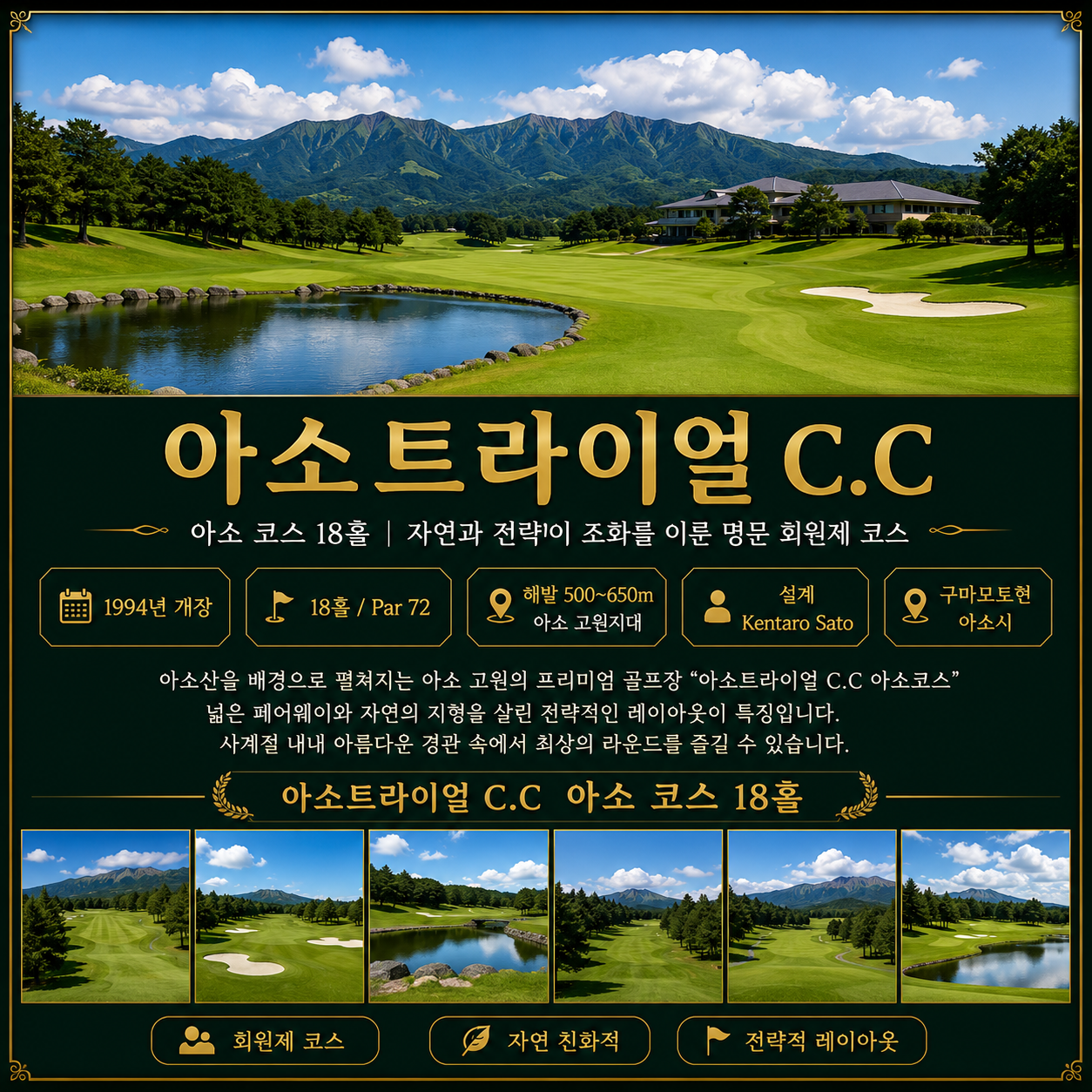 🏌️‍♂️ 시원한 구마모토 아소 고원 골프