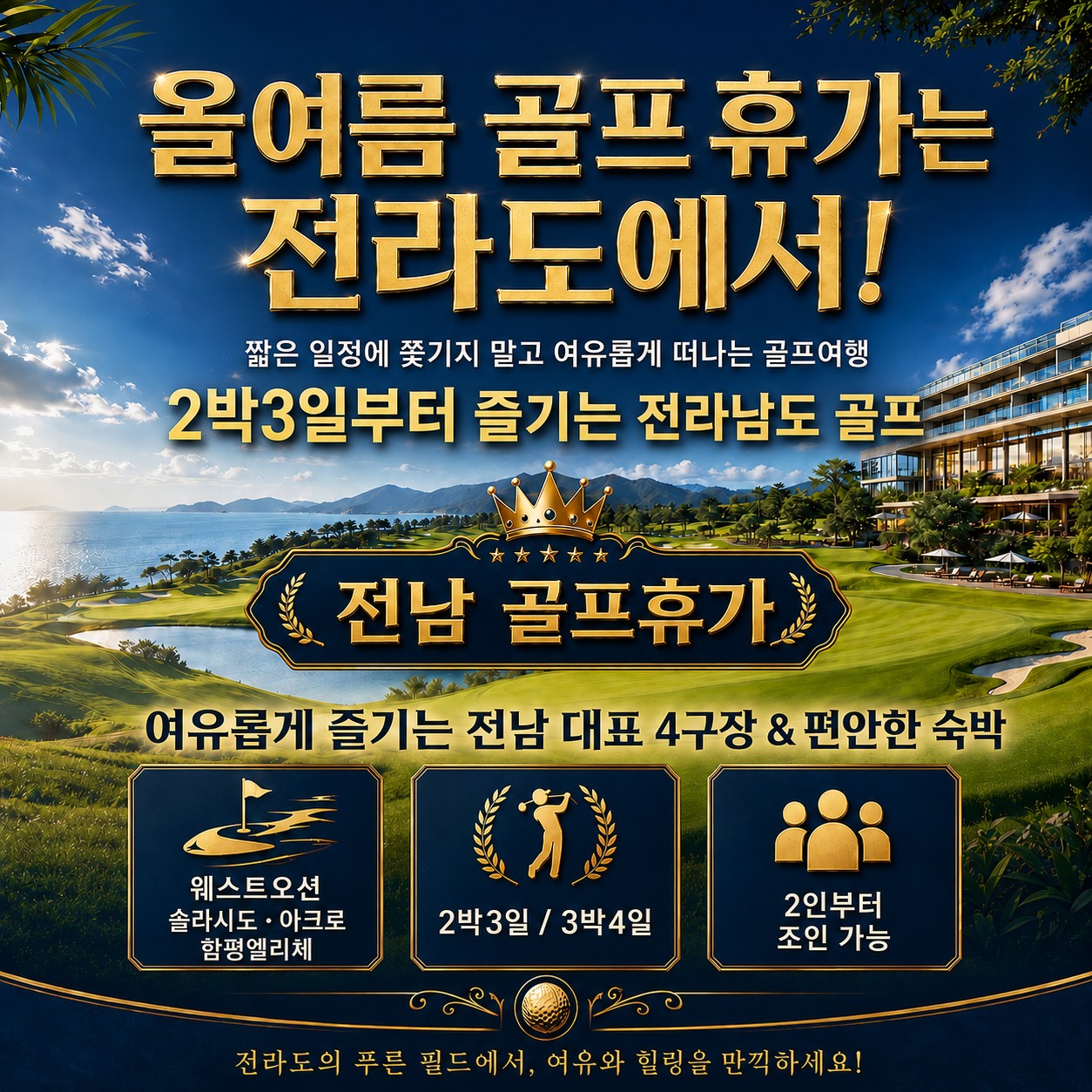 ⛳️전라남도 2박3일 골프휴가 특가