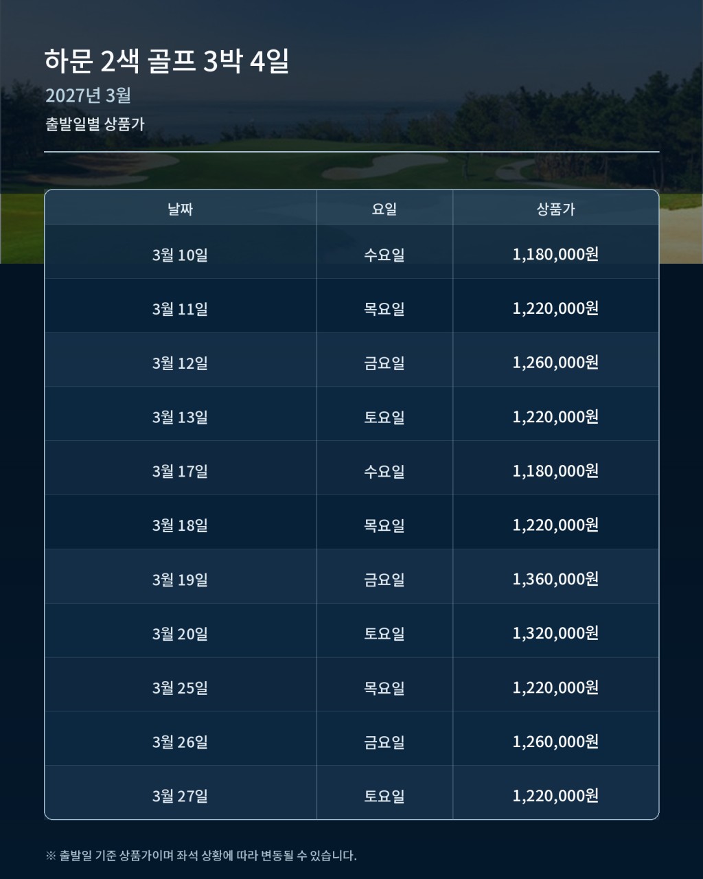 ⛳중국 샤먼 5성급호텔 & 2색골프