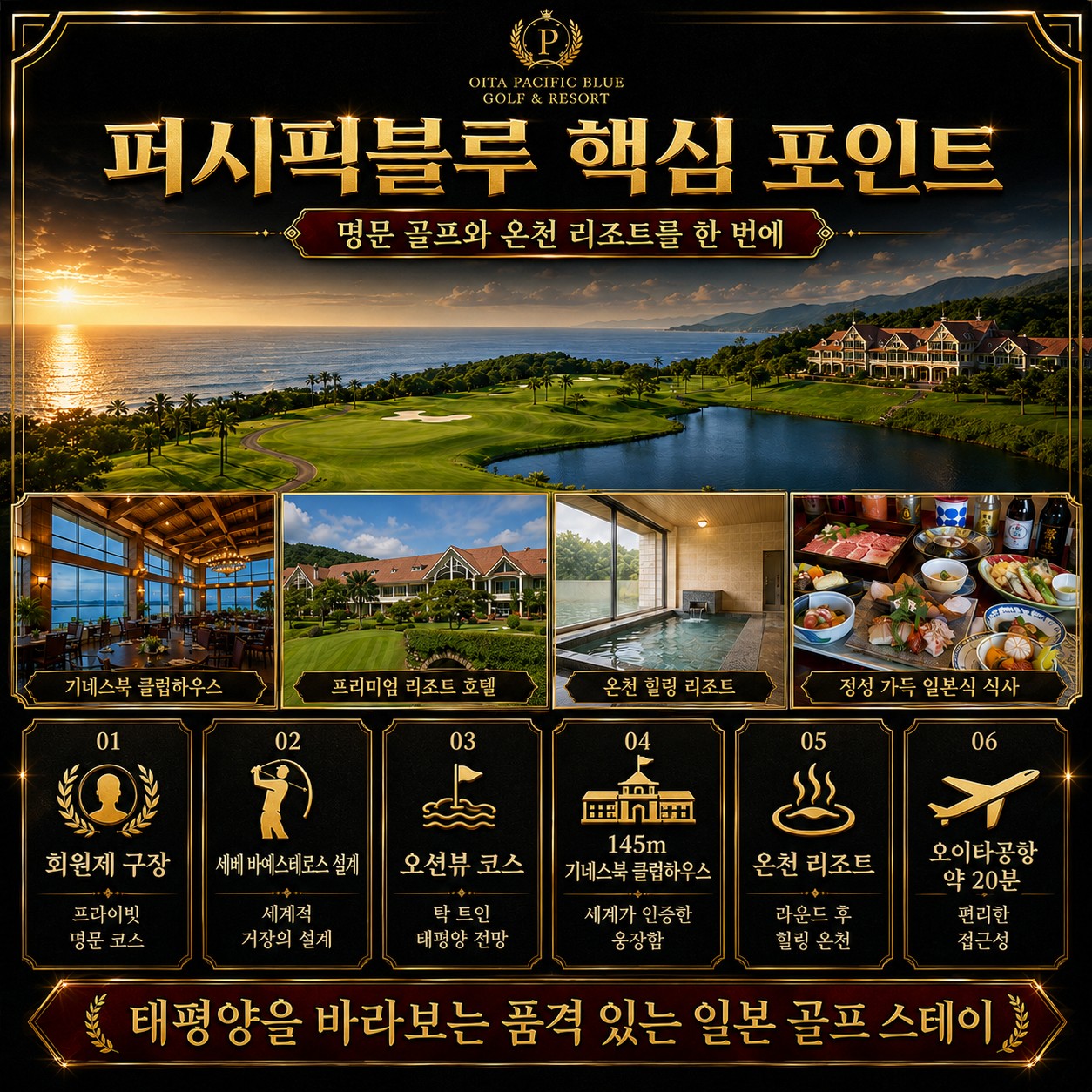 ⛳일본 명문 오이타 퍼시픽블루 골프 & 리조트