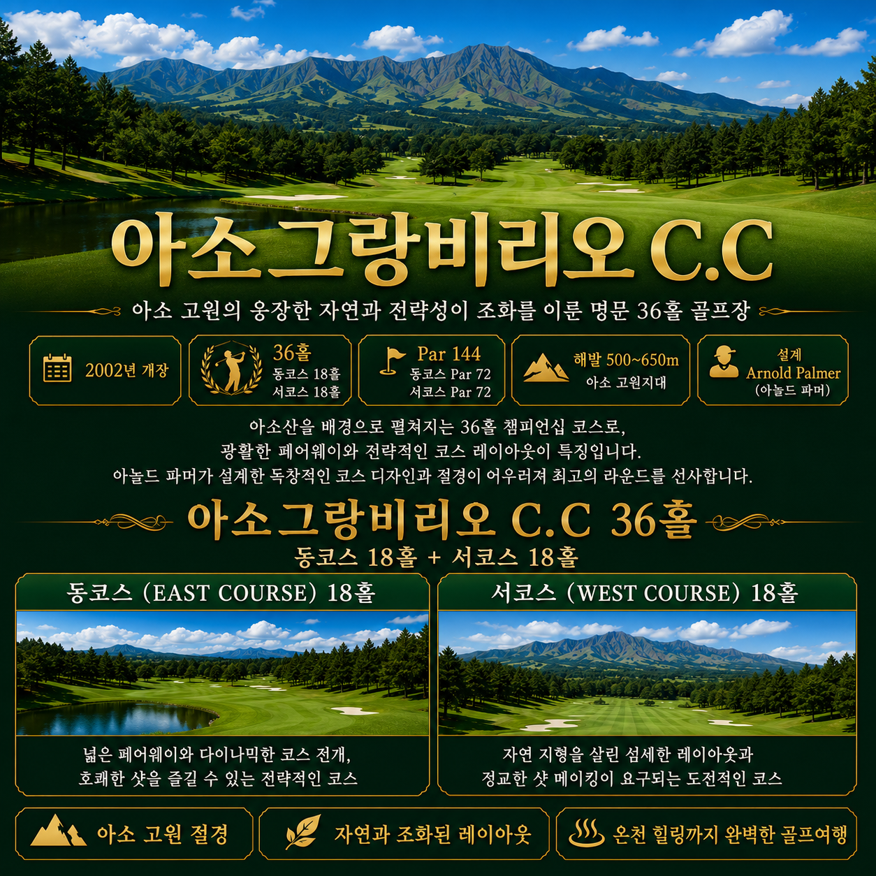🏌️‍♂️ 시원한 구마모토 아소 고원 골프
