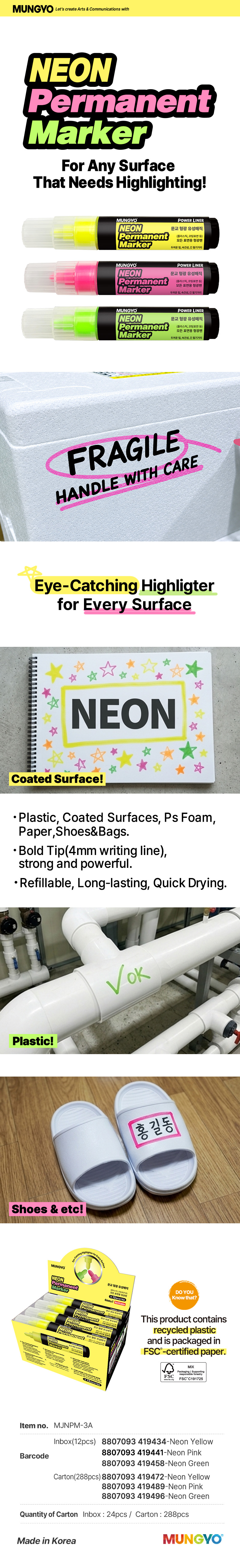 Neon Permanent Marker