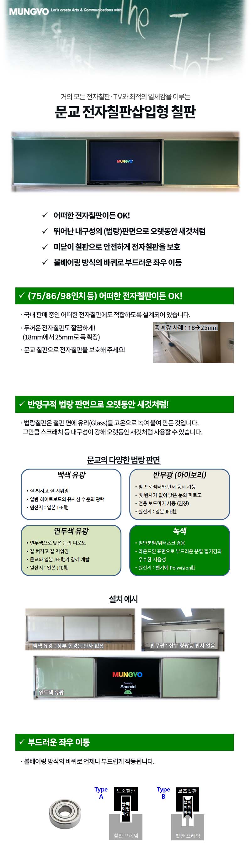 전자칠판삽입형 칠판