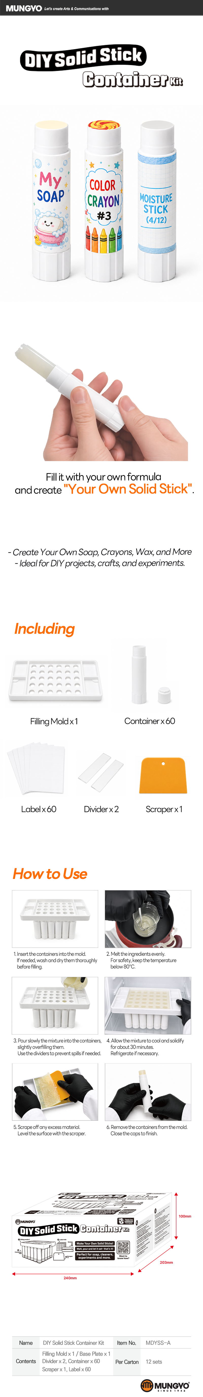 DIY Solid Stick Container Kit