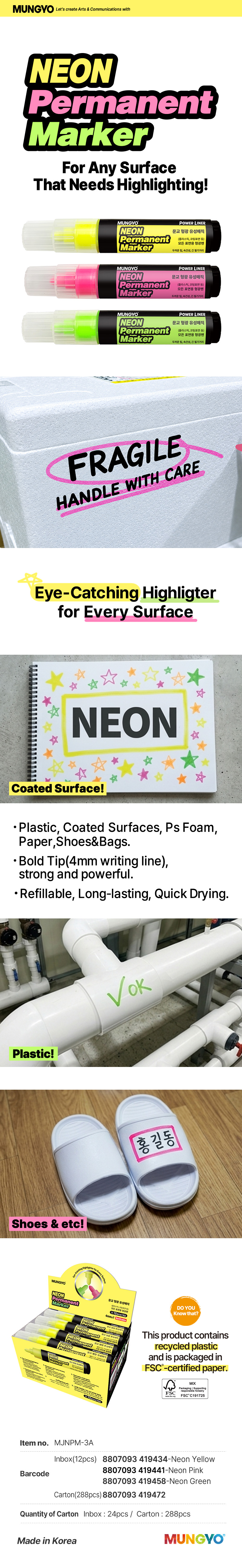Neon Permanent Marker