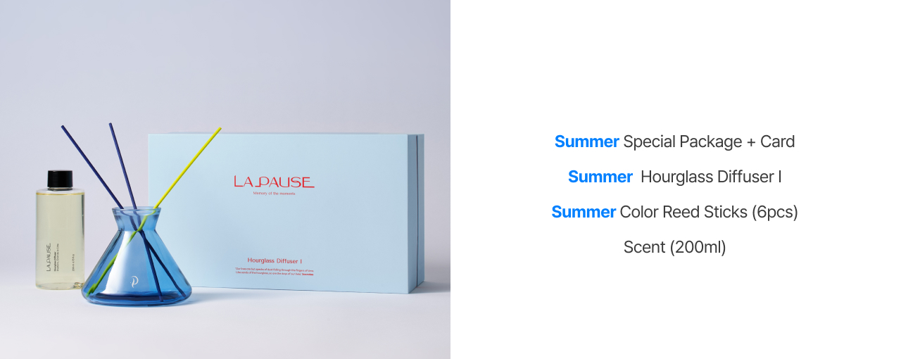 Positano, Hourglass Diffuser I Summer Blue Edition
